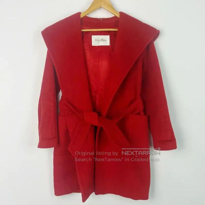 Max Mara MaxMara Red Alpaca Wool Women's Coat . Size XXS / US 00 / IT 34 - 1 Thumbnail