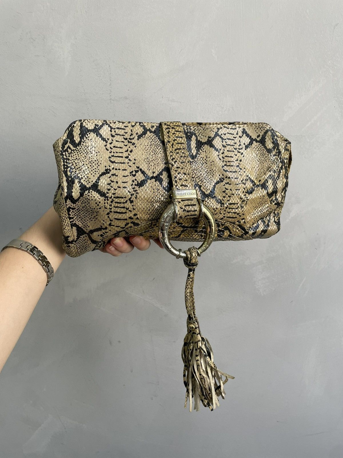 Jimmy Choo Snake python leather clutch bag Jimmy choo Size ONE SIZE - 1 Thumbnail