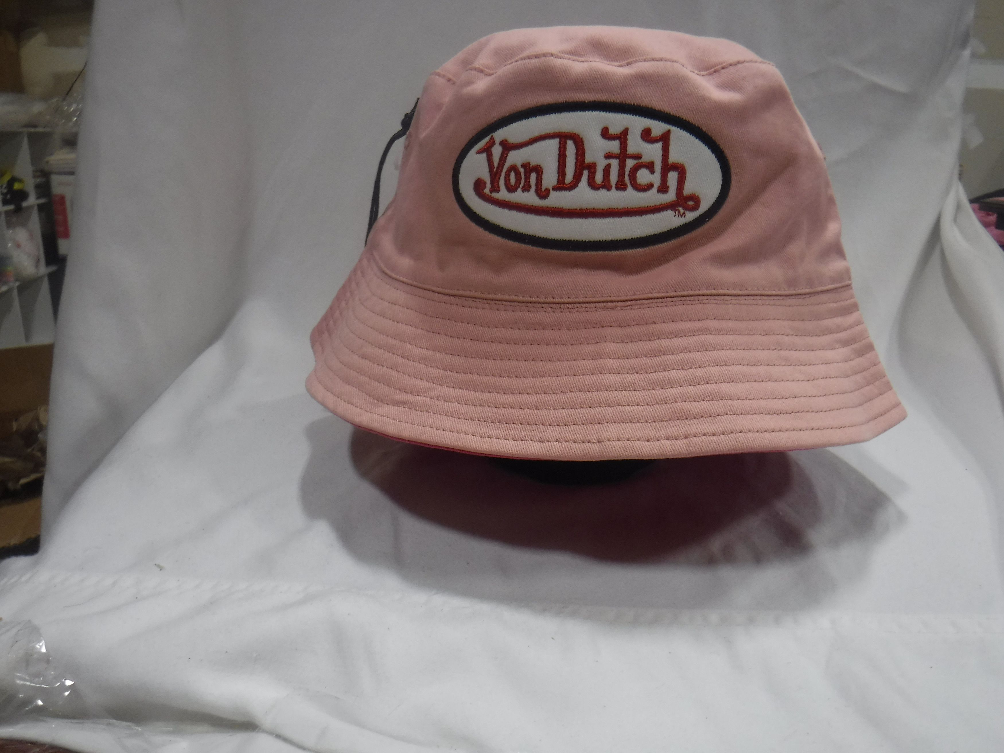 Womens Hat Pink Von Dutch Bucket Hat Von Dutch Pink - Main Image