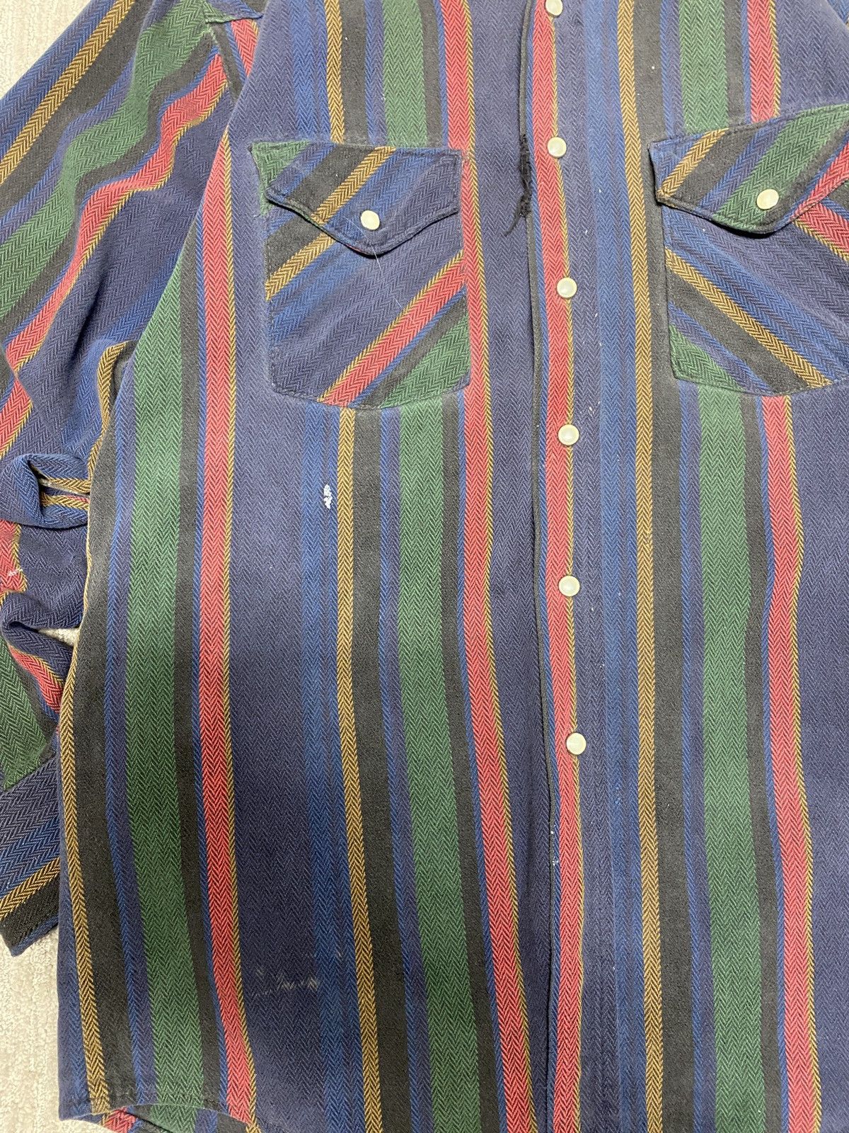 Vintage Vintage multi stripped button up Dakota flannel shirt Size US L / EU 52-54 / 3 - 2 Thumbnail
