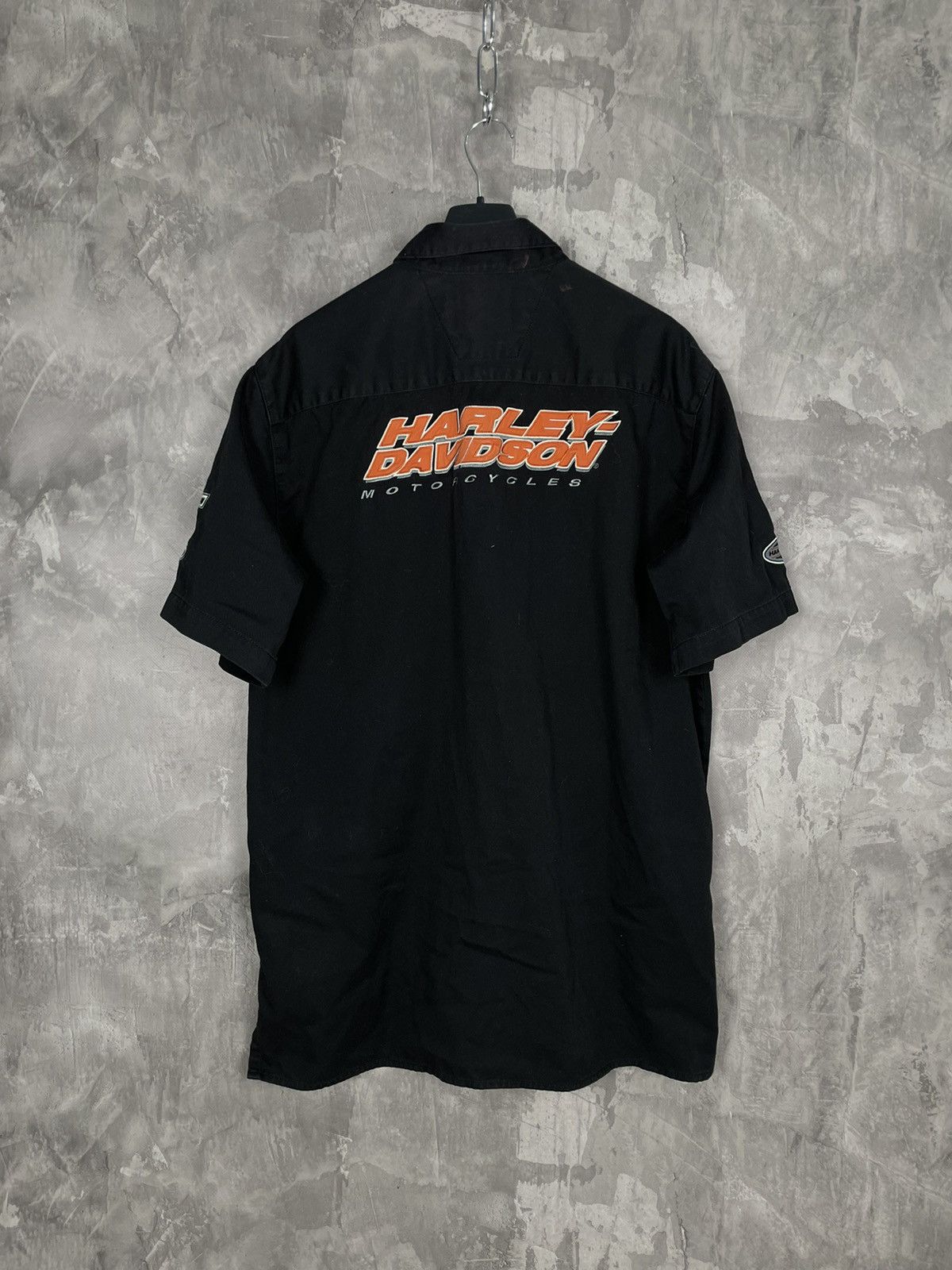Harley Davidson Harley Davidson Big Embroided Logo Y2K Bike Shirt Button Ups Size US M / EU 48-50 / 2 - 2 Thumbnail
