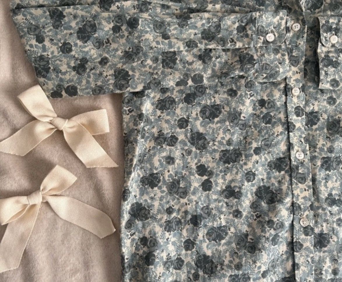 Sezane Sézane « Pierro » Coquette Button Up Shirt - Floral Green Size XS / US 0-2 / IT 36-38 - 5 Thumbnail