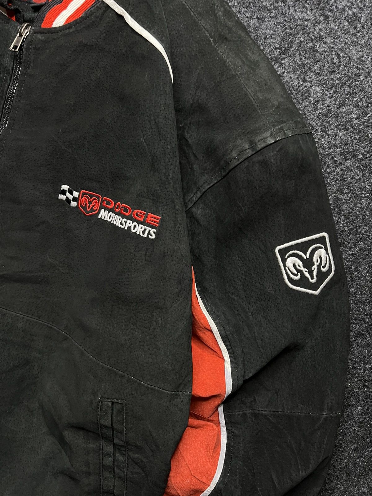 Other VTG NASCAR Essex Dodge Motorsports Real Suede Leather Jacket Size US XL / EU 56 / 4 - 8 Thumbnail