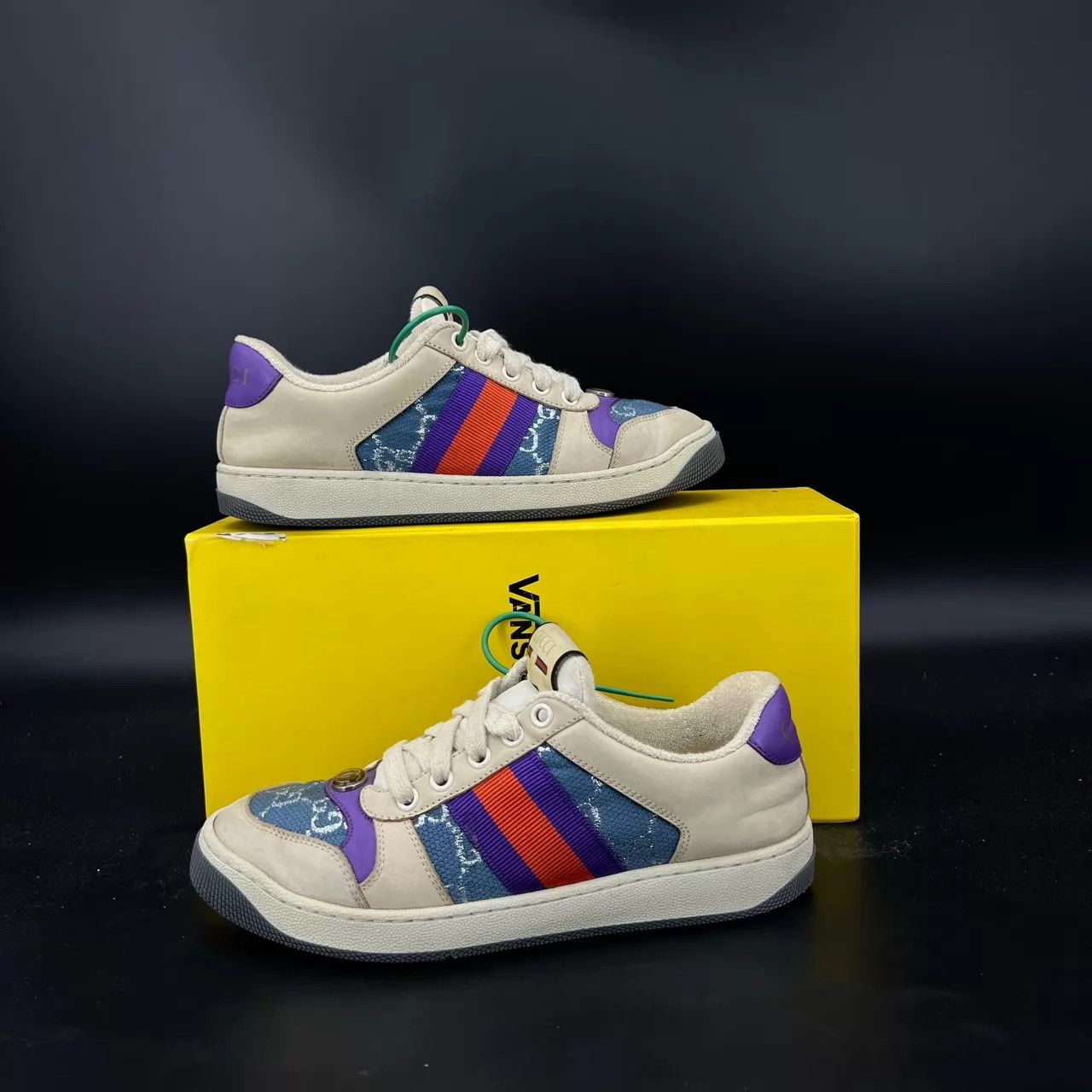 Gucci Gucci Enamel Blue Rhyton Sneaker Women's 36.5 Size US 6 / IT 36 - 3 Thumbnail