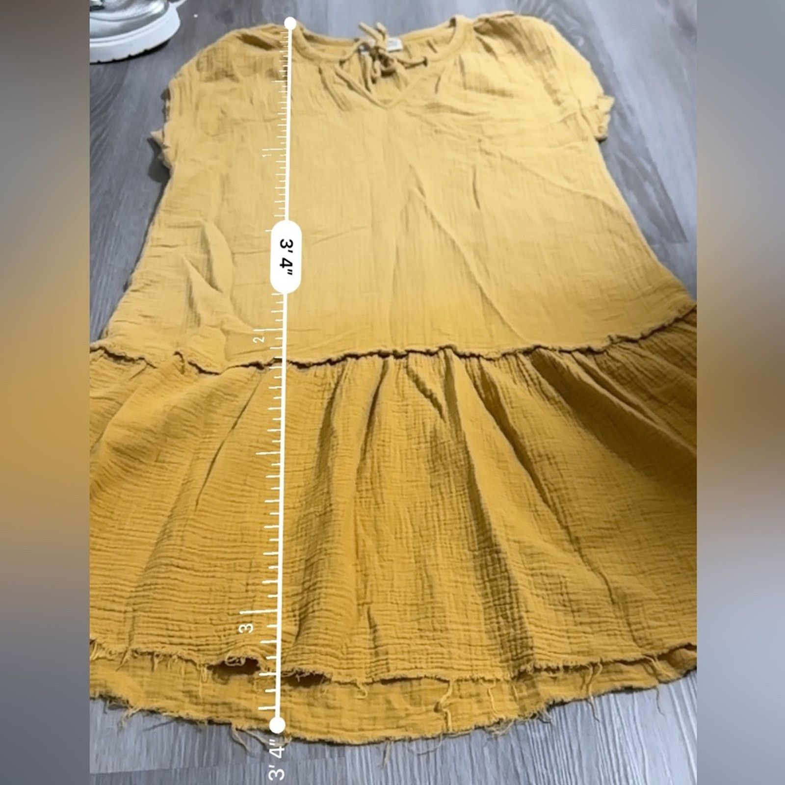 Anthropologie Anthropologie Saturday Sunday Lydia Ombre Gold Mini Dress Size S / US 4 / IT 40 - 12 Thumbnail
