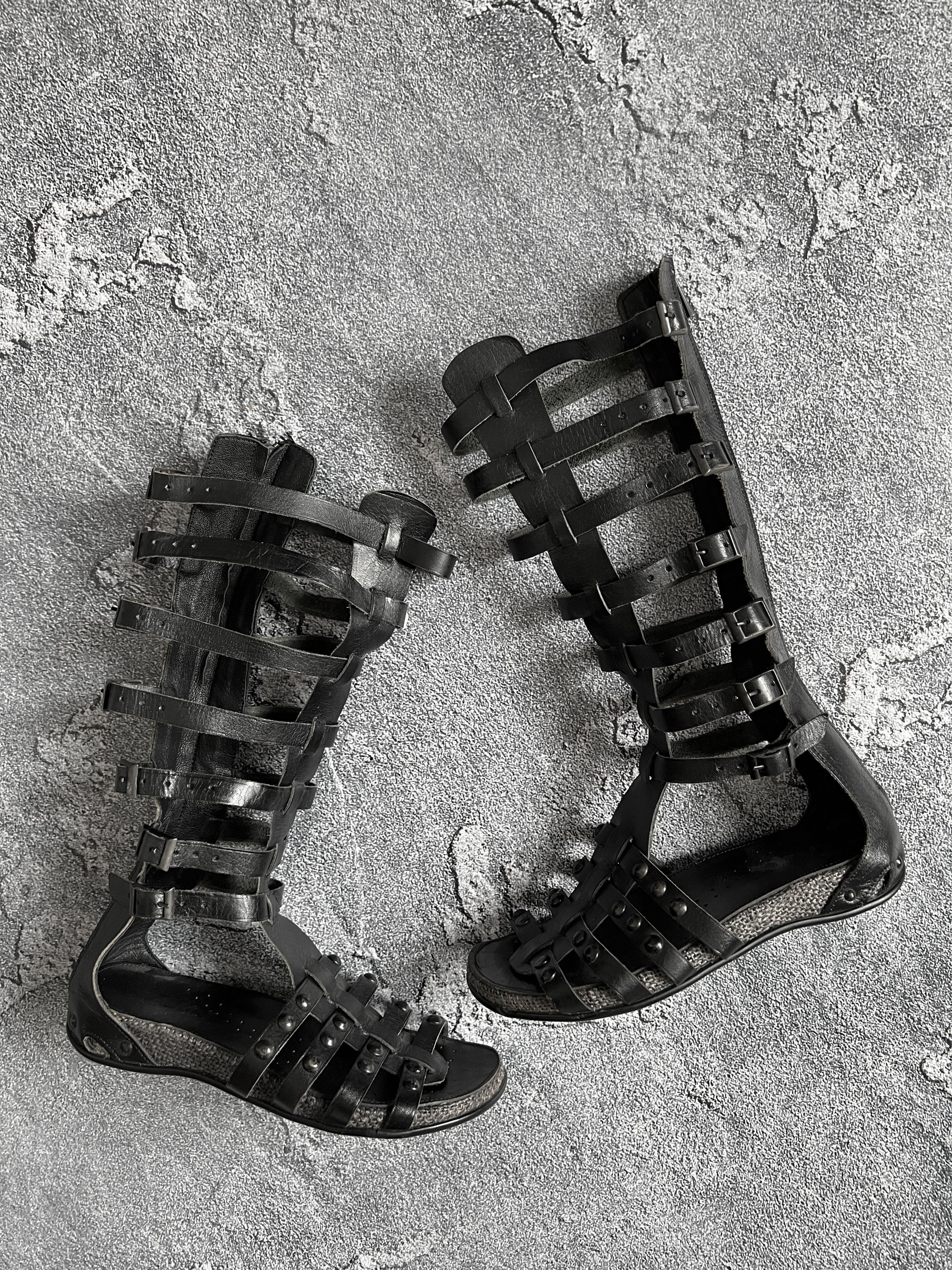 Vintage Vintage gothic boots grunge avant garde Y2K leather Size US 5.5 / IT 35.5 - 2 Thumbnail