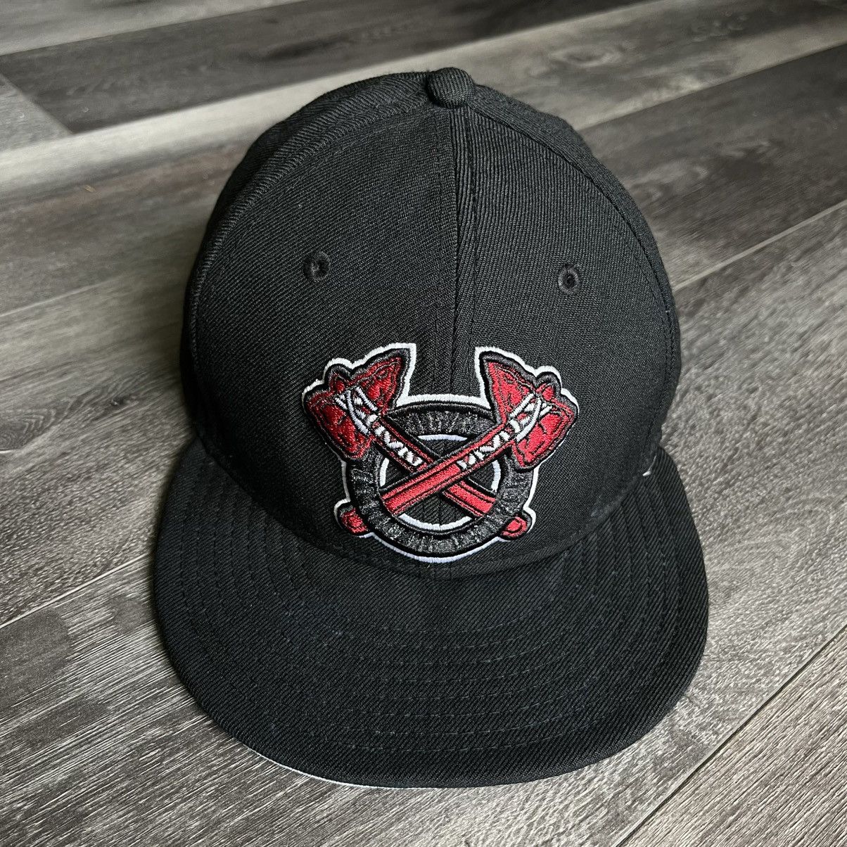 New Era Vintage Y2K Atlanta Braves 1876 Cooperstown Fitted Hat 7 3/8 Size ONE SIZE - 1 Thumbnail