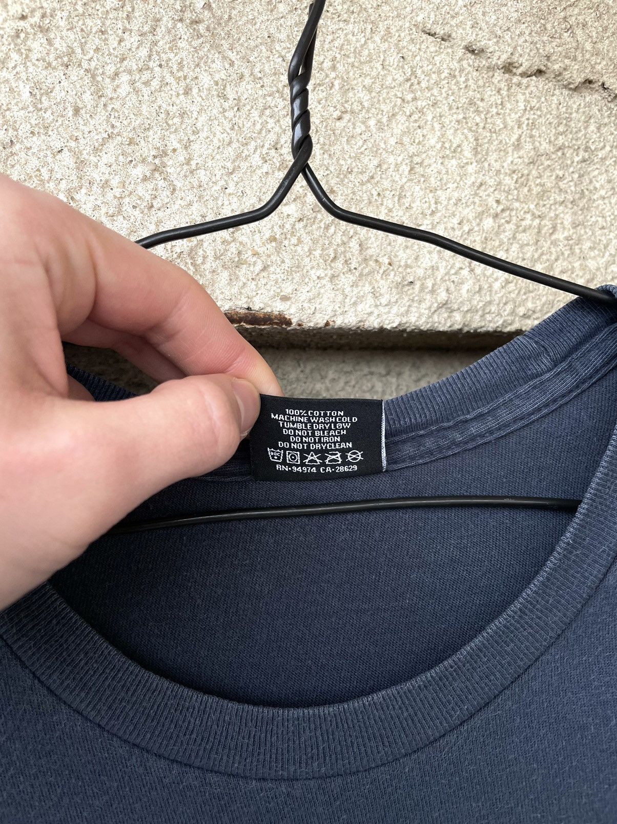 Stussy Vintage Y2K Stussy Big Logo Faded Navy Blue T-Shirt Size L Size US L / EU 52-54 / 3 - 5 Thumbnail