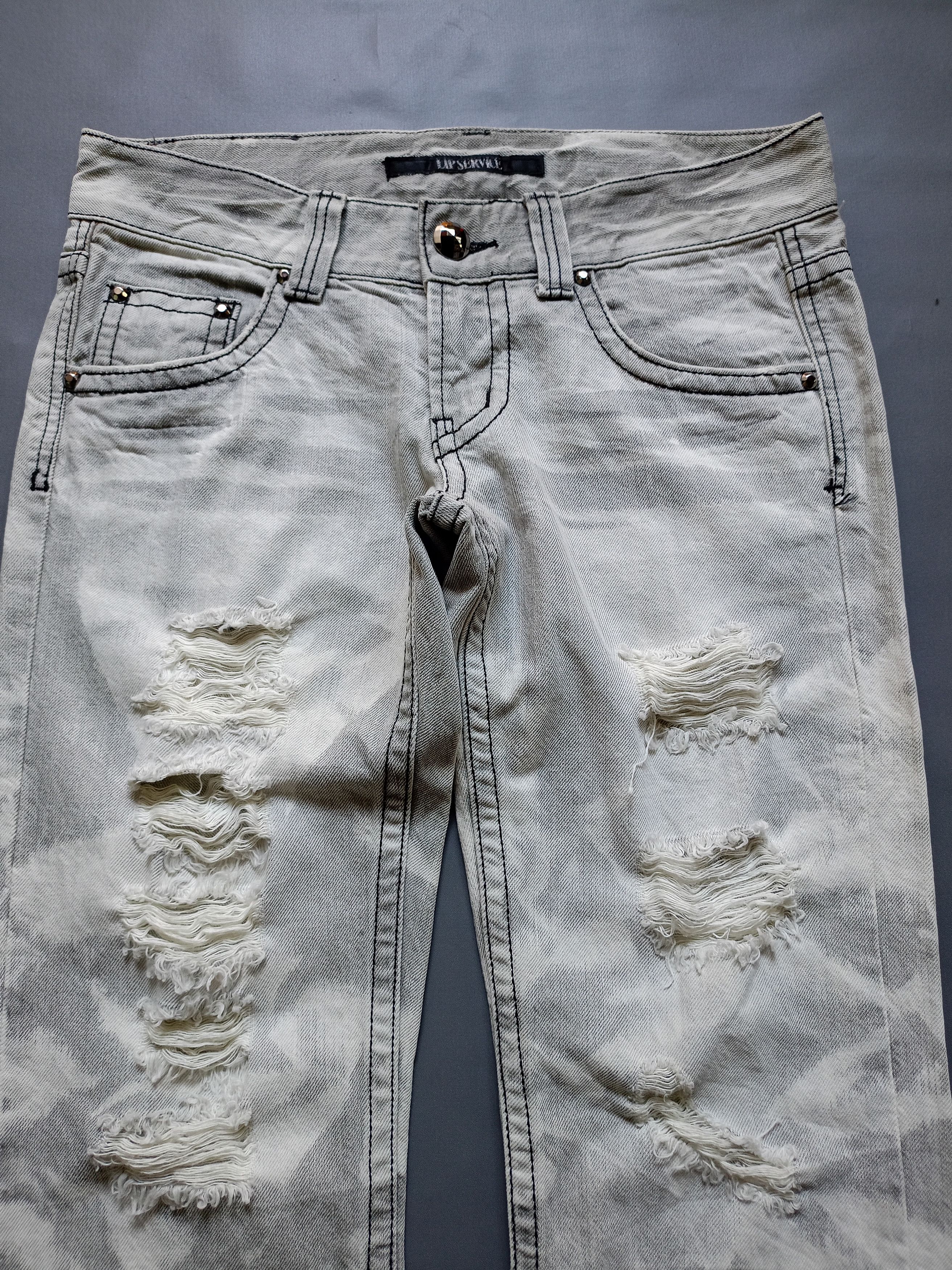 Lip Service 2000s Lip Service Distressed Cropped Denim Pants Size 31" - 3 Thumbnail