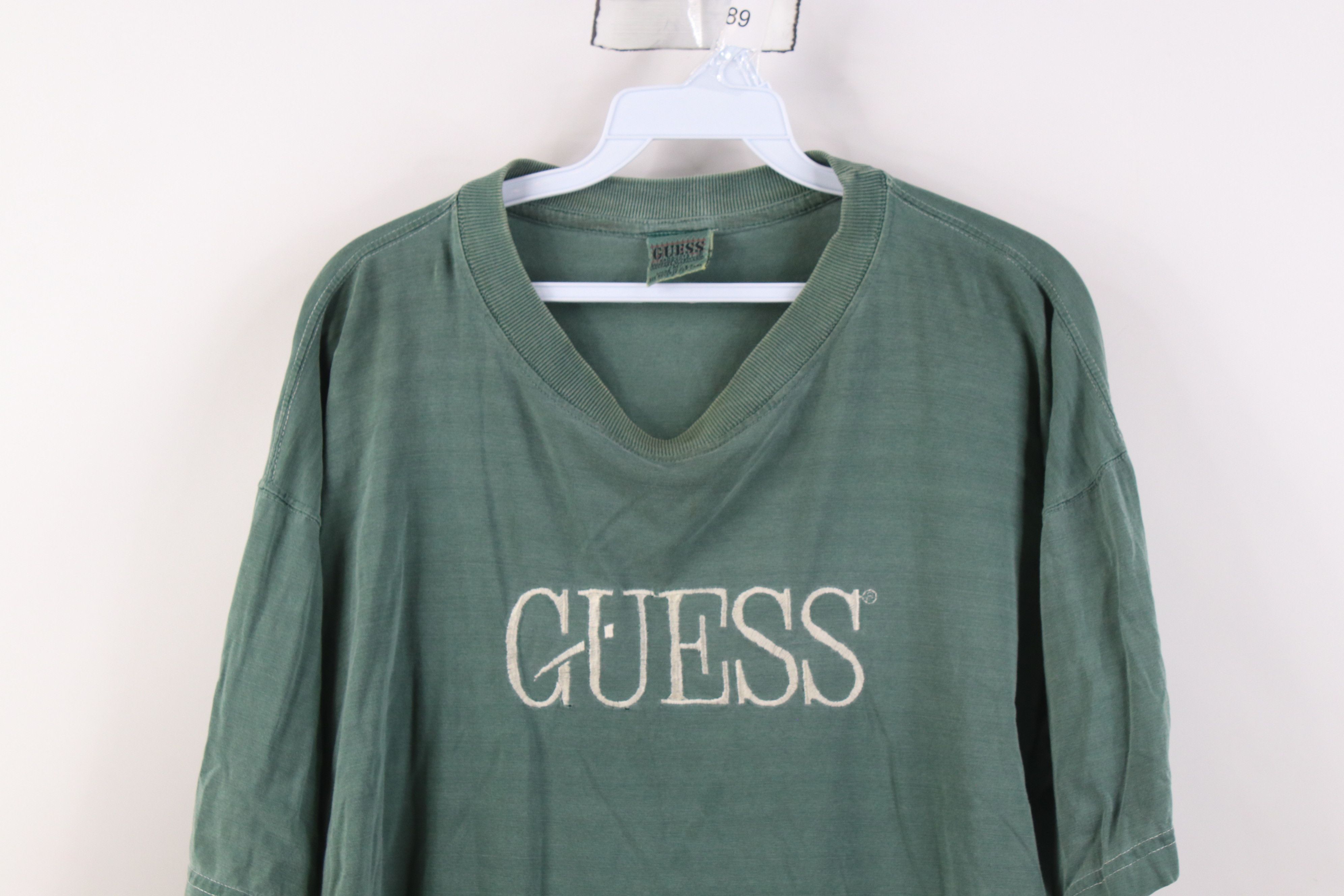 Guess Vintage 90s Guess Spell Out Baggy Fit Stonewash T-Shirt USA Size US M / EU 48-50 / 2 - 2 Thumbnail