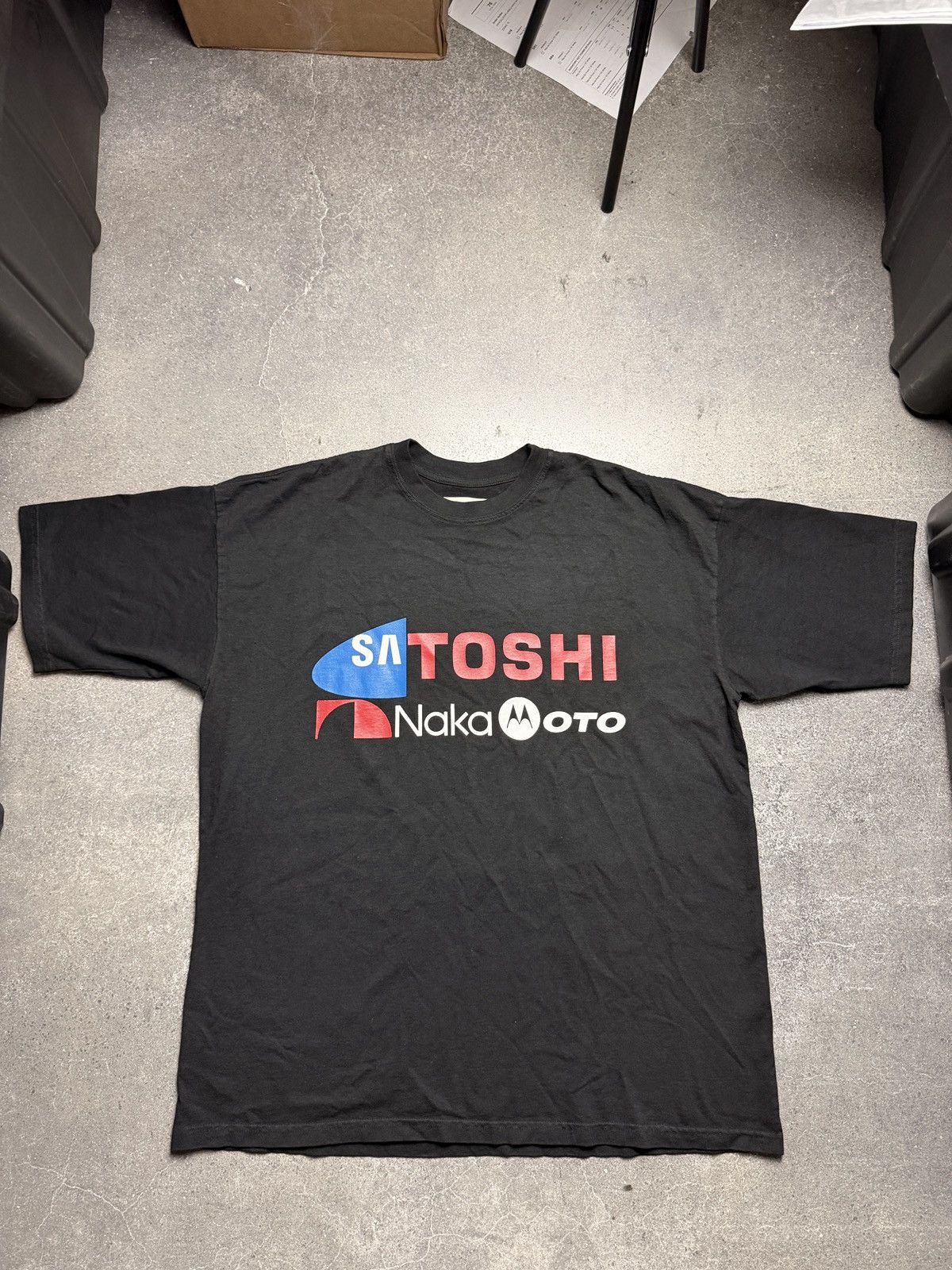 Satoshi Nakamoto Tech Giant Short Sleeve Tee Shirt Black | Grailed