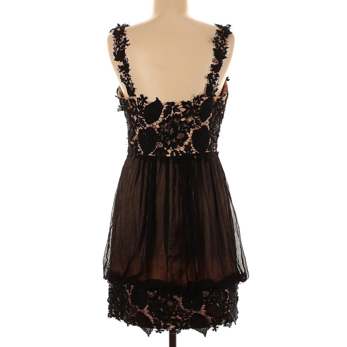 Other JOVANI Womens Black Beaded Silk & Lace Dress | NWT | Size 14 Size XL / US 12-14 / IT 48-50 - 2 Thumbnail