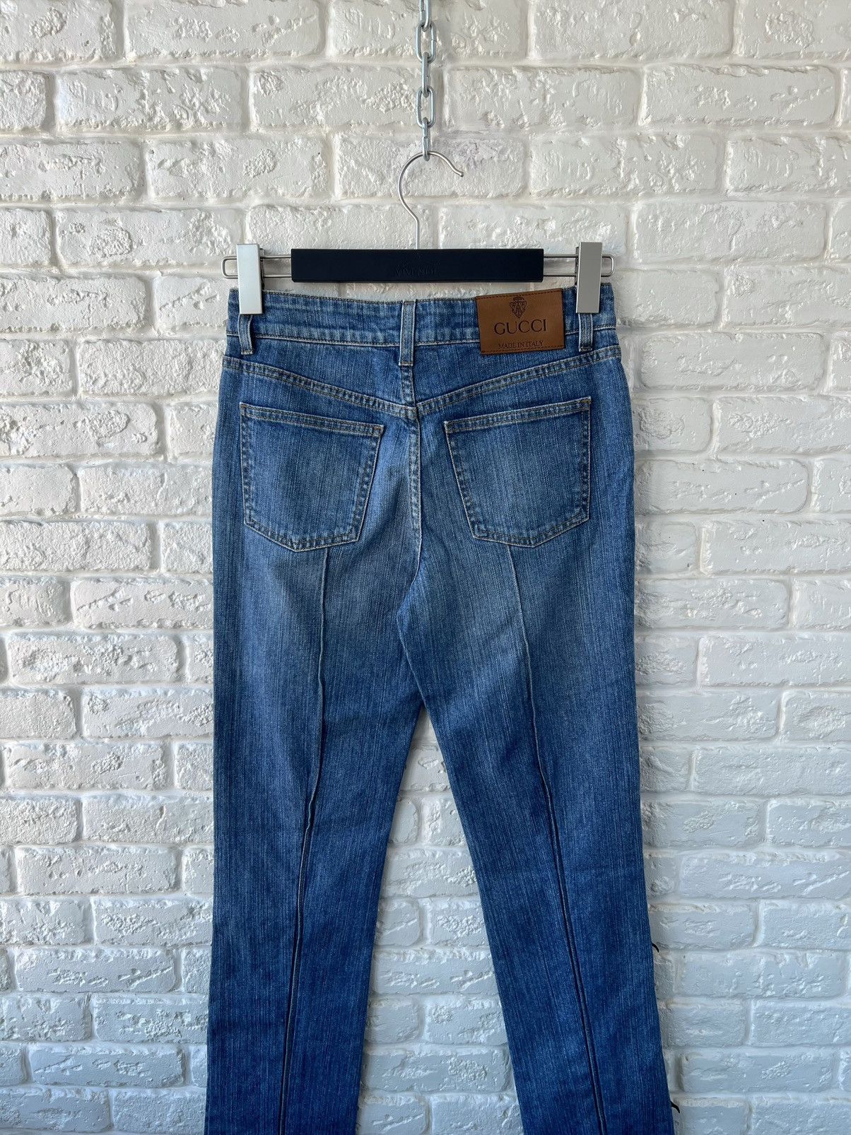 Gucci Gucci Floral Lace Embellished Denim Blue Jeans Size 26" / US 2 / IT 38 - 7 Thumbnail