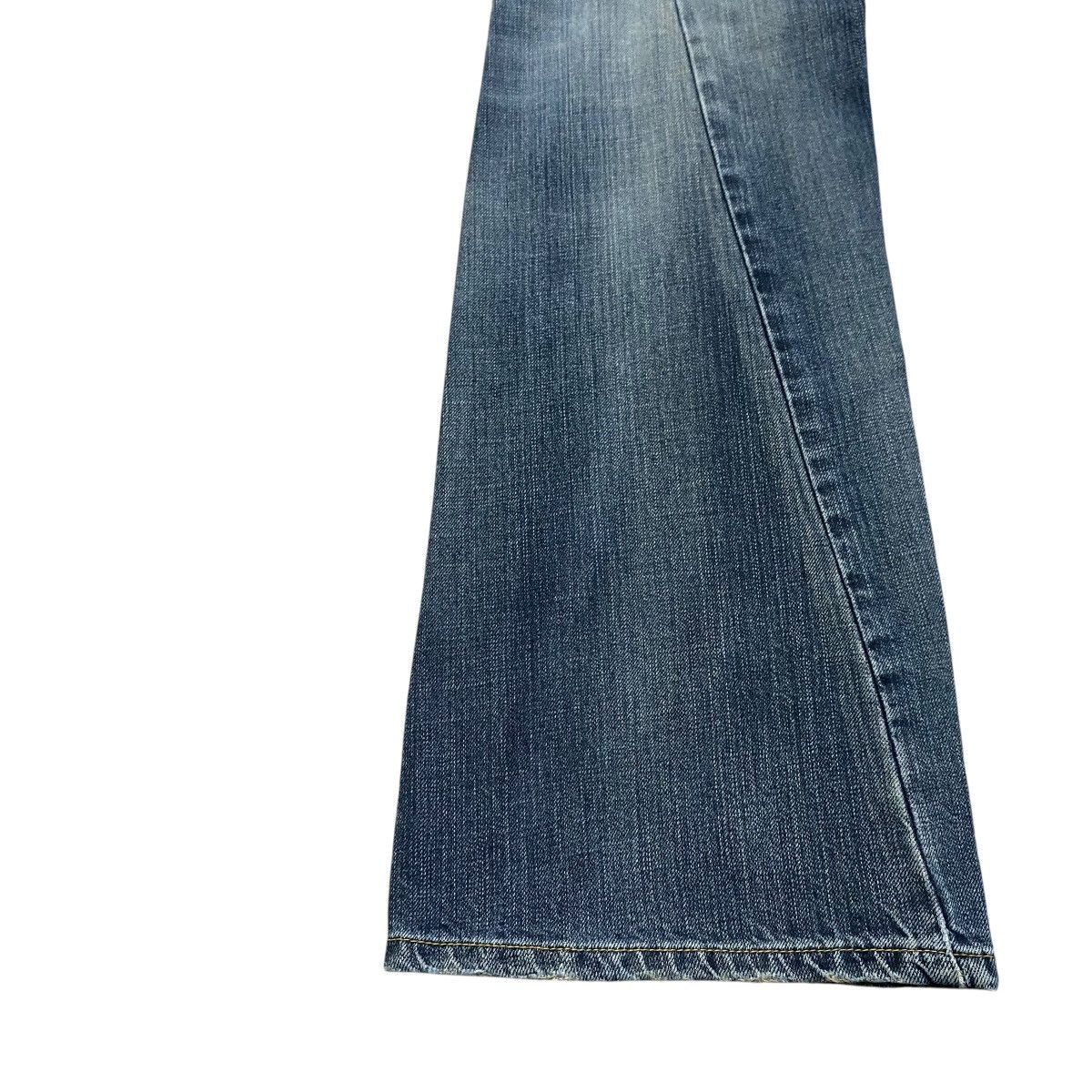 Japanese Brand Vintage Lee Riders Spiral Cut Denim Flare Jeans Size US 32 / EU 48 - 7 Thumbnail