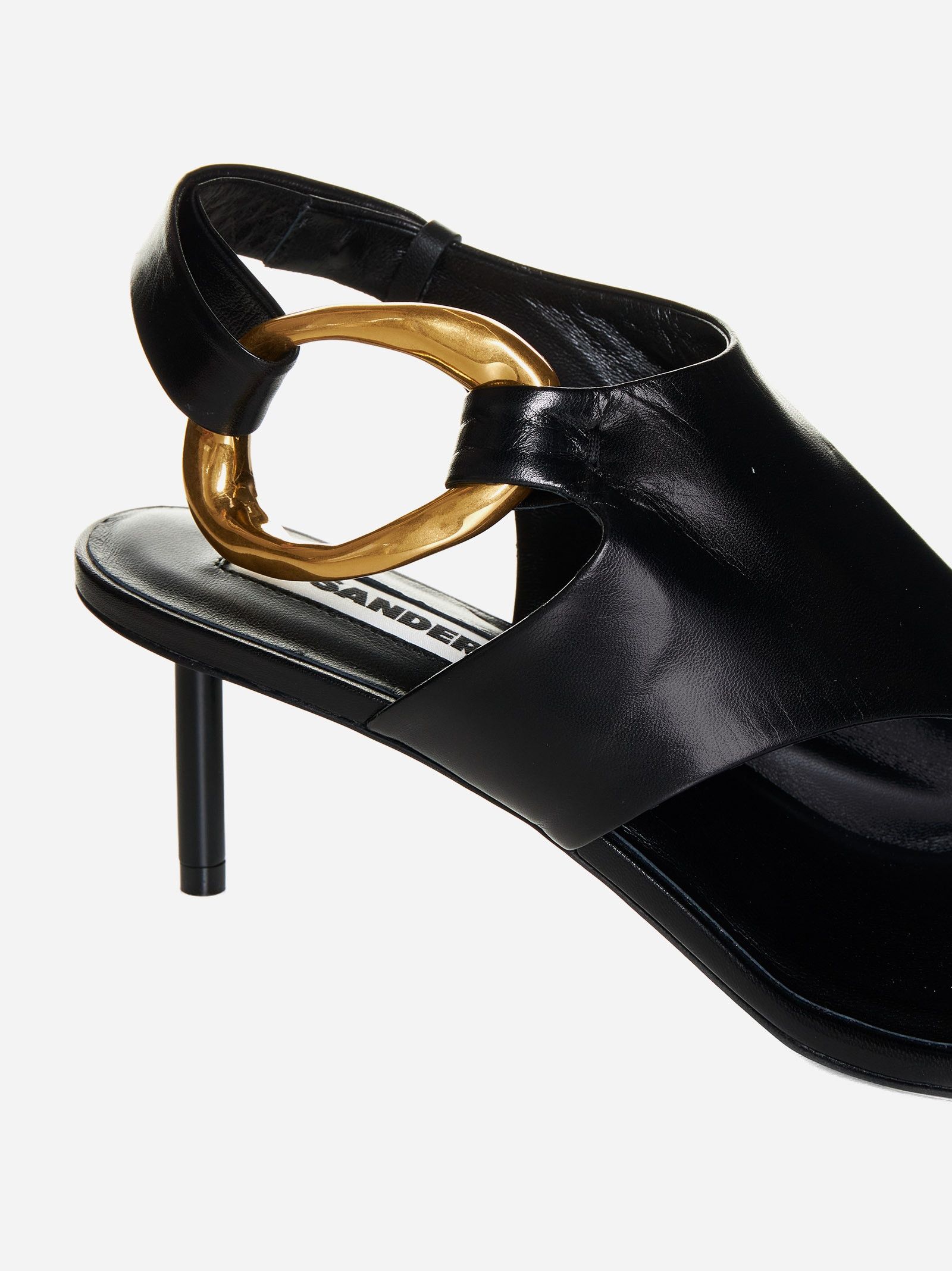 Jil Sander o1w1db10825 Leather Sandals in Black Size US 9 / IT 39 - 4 Thumbnail