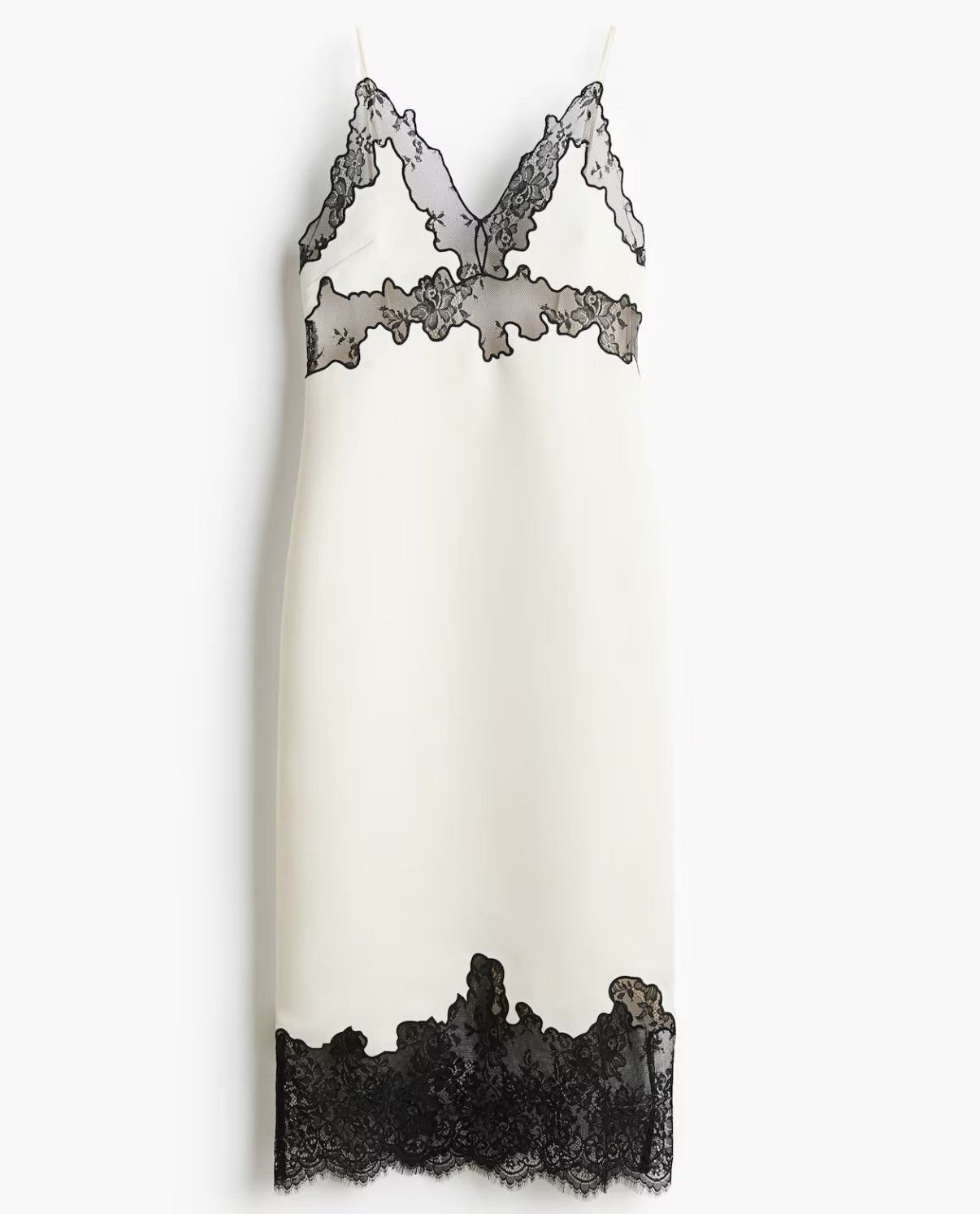 H&M H&M Lace-Trimmed Slip Dress Size M / US 6-8 / IT 42-44 - 5 Thumbnail