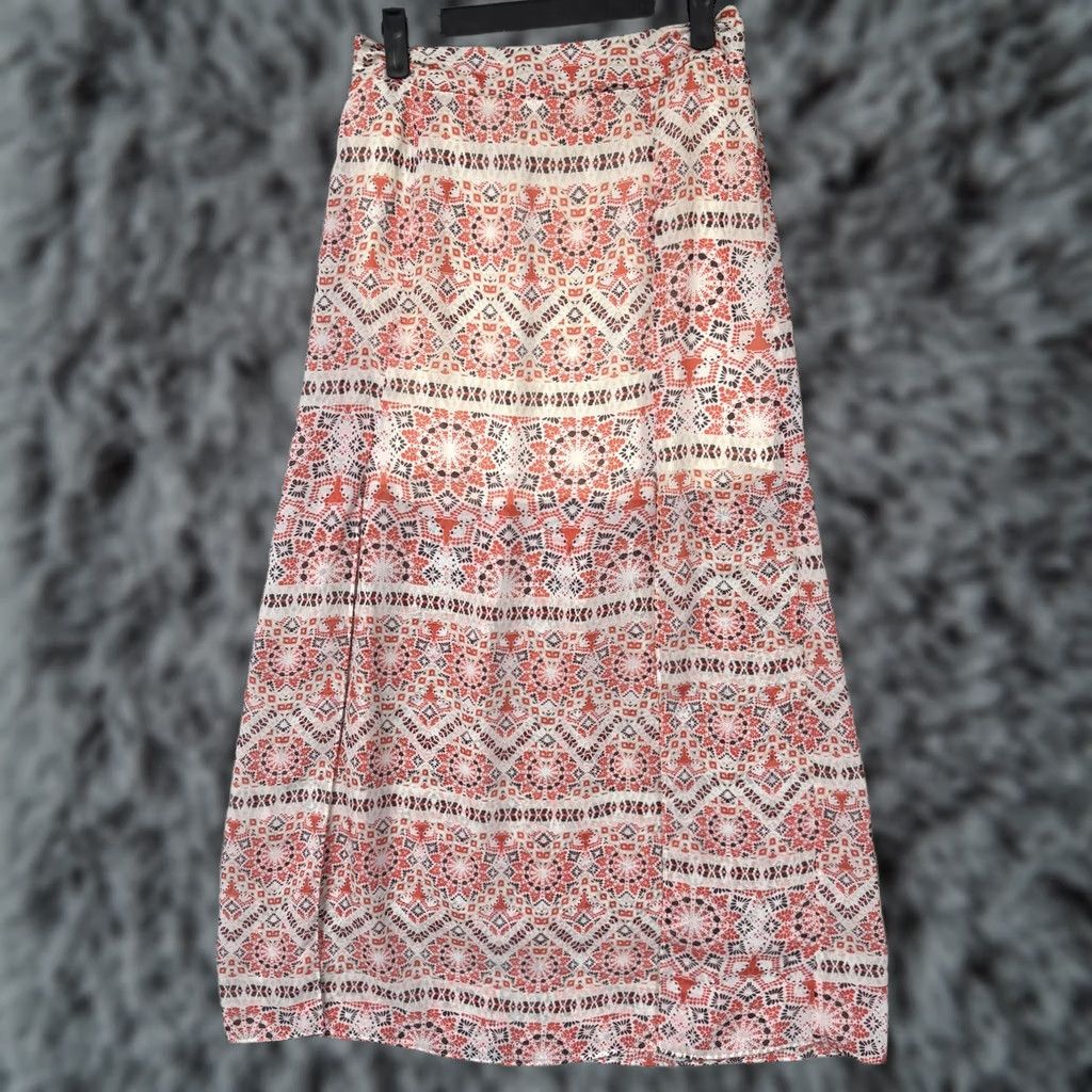 Vintage Maurices Skirt S Semi Sheer Overlay Peasant Boho Festival Resort Flowy Beachy Size 28" / US 6 / IT 42 - 1 Thumbnail