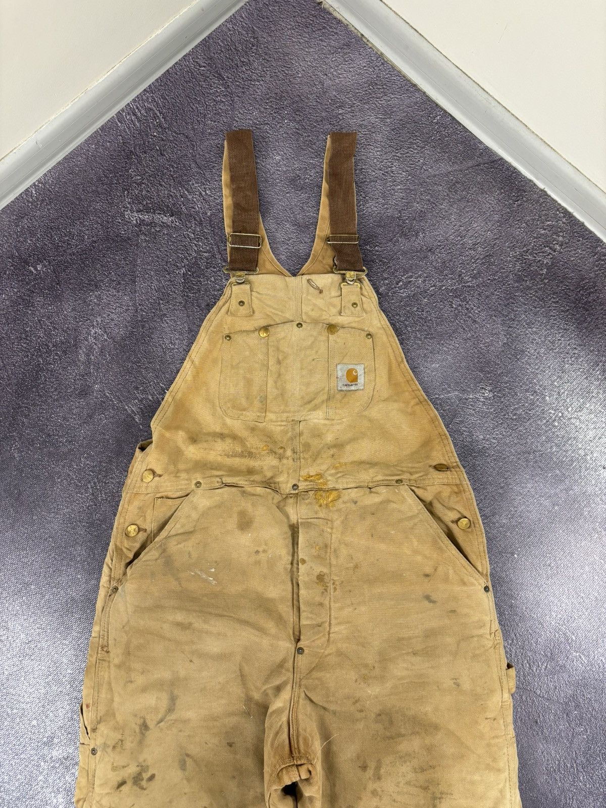 Carhartt Vintage 90s Carhartt Double Knee USA Work Dungaree Overall Size US 34 / EU 50 - 12 Thumbnail