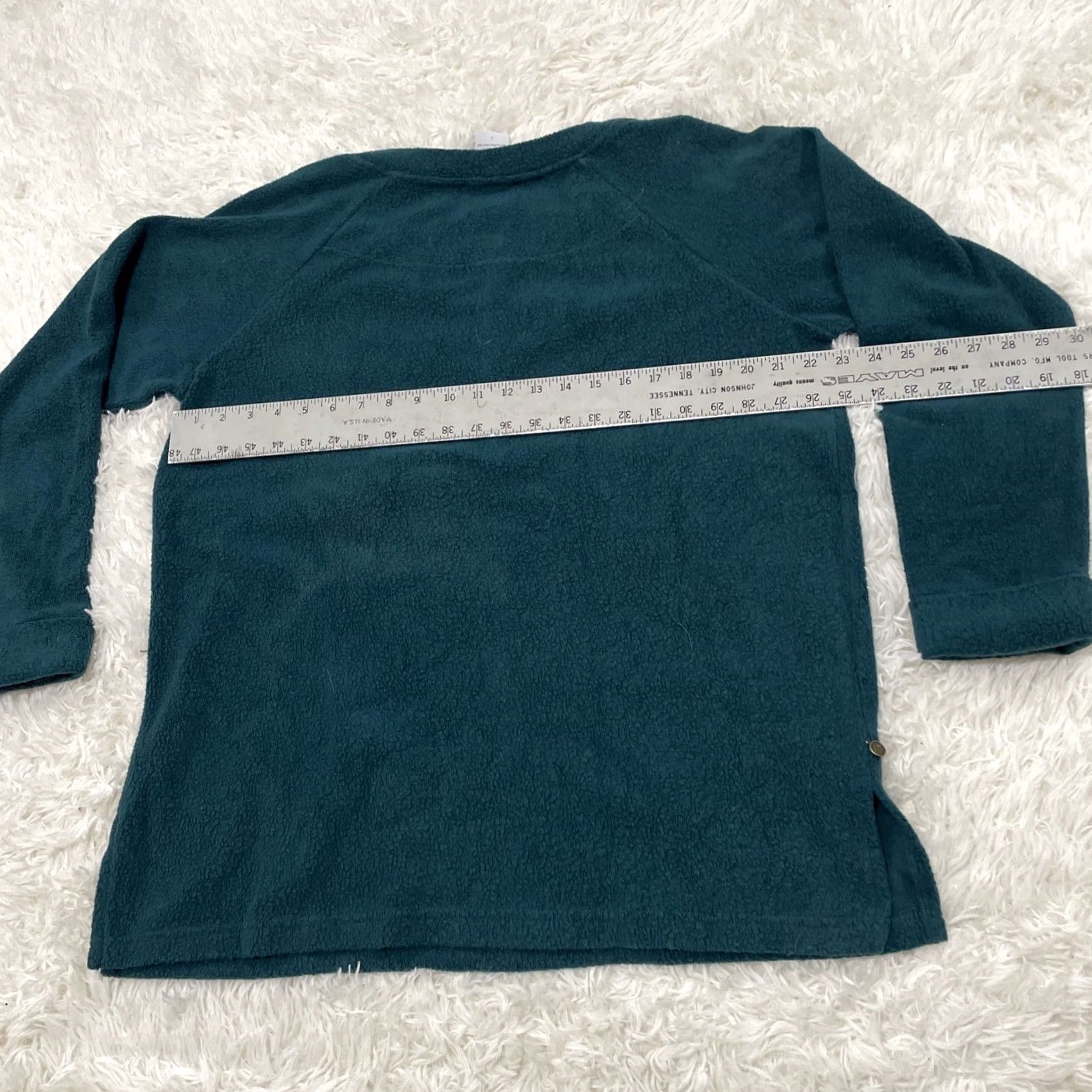 Soft Surroundings SOFT SURROUNDINGS Fleece Sweater Women's L Green Henley Button Long Sleeve Casual Warm Layer 90s Womens Size L / US 10 / IT 46 - 7 Thumbnail
