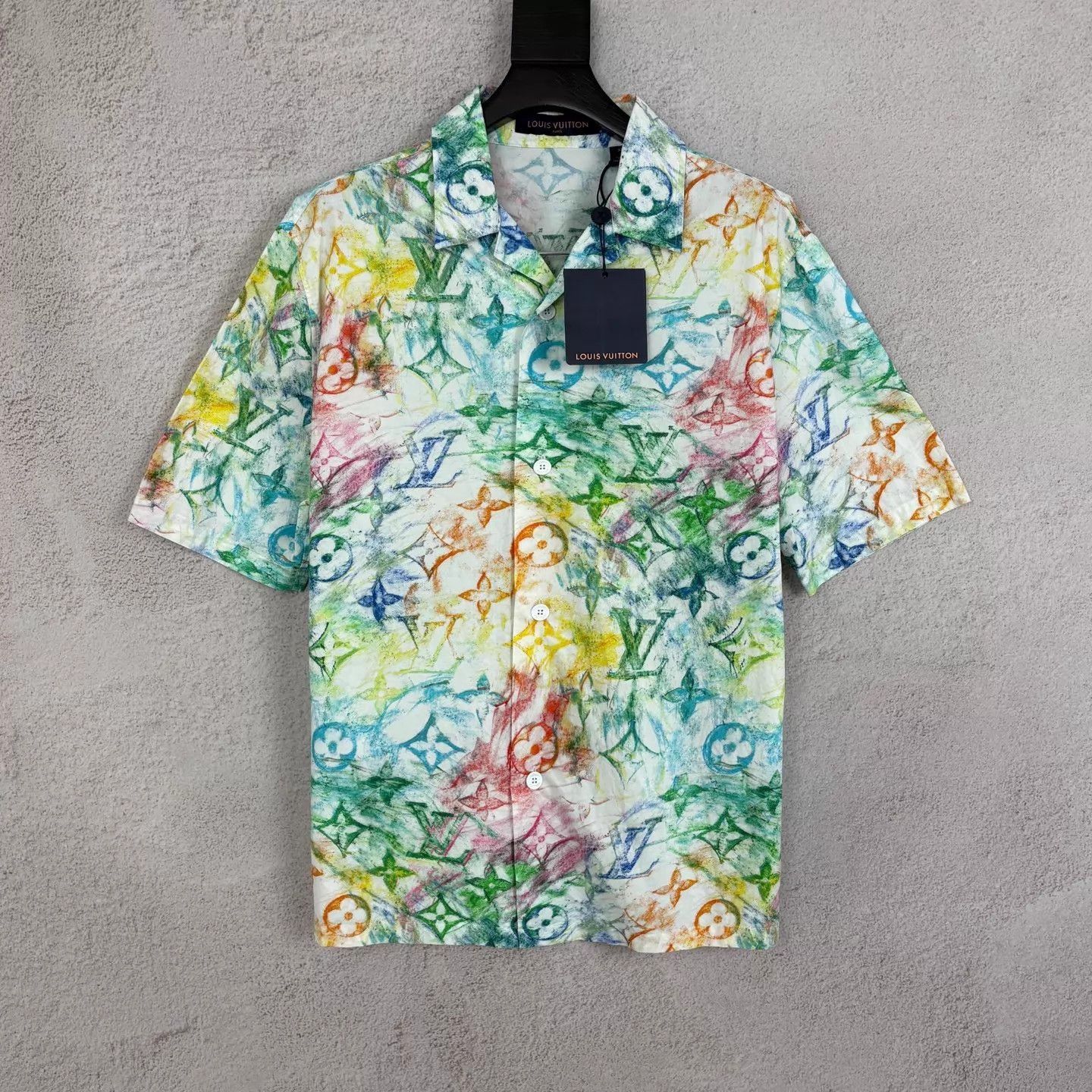 Louis Vuitton Multi Color Abstract Print Short Sleeve Shirt Size US XL / EU 56 / 4 - 1 Thumbnail