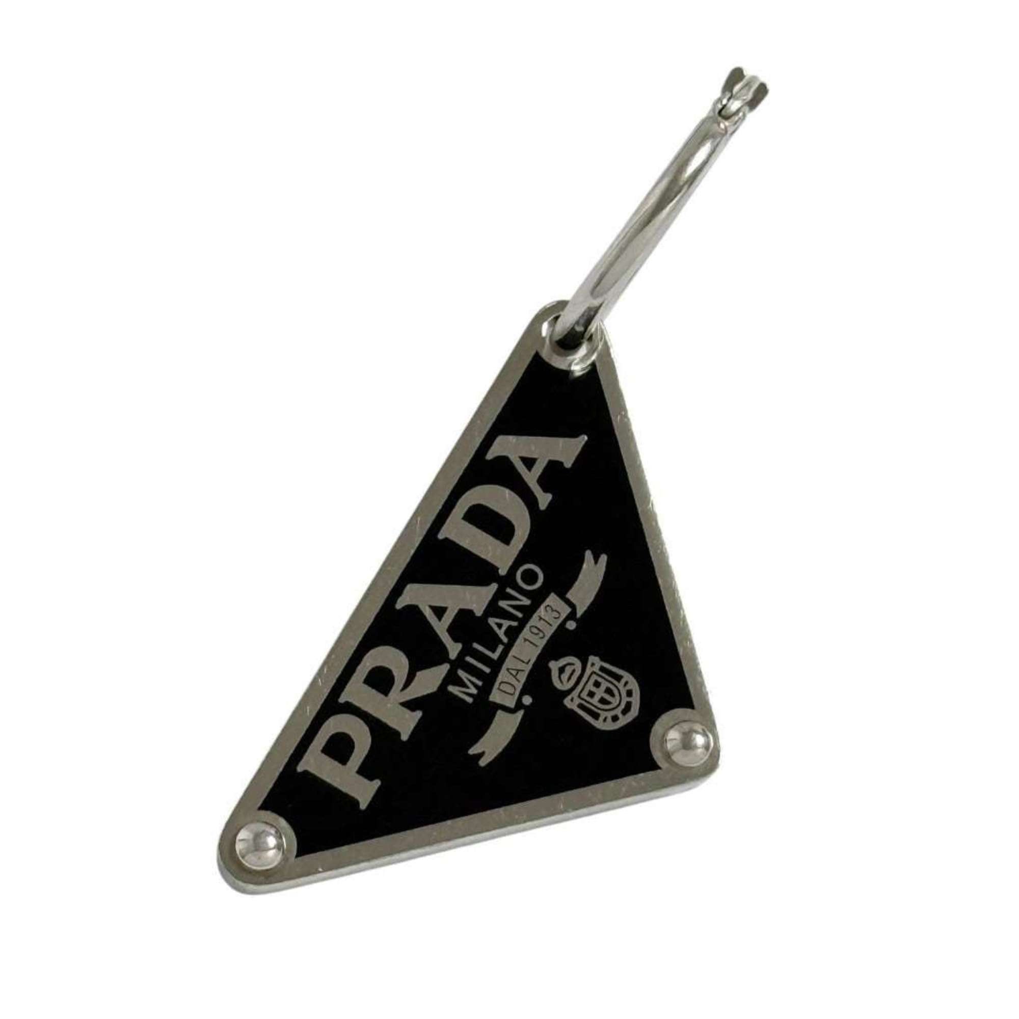 Prada Prada Men's/Women's Symbol Pendant Earring, Single Earring (Left Ear), Silver Size ONE SIZE - 1 Thumbnail