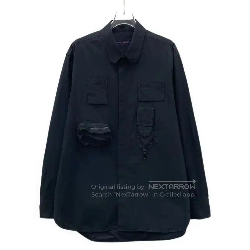 Louis Vuitton Louis Vuitton Black Cotton Men's Shirt . Size US M / EU 48-50 / 2 - 1 Thumbnail