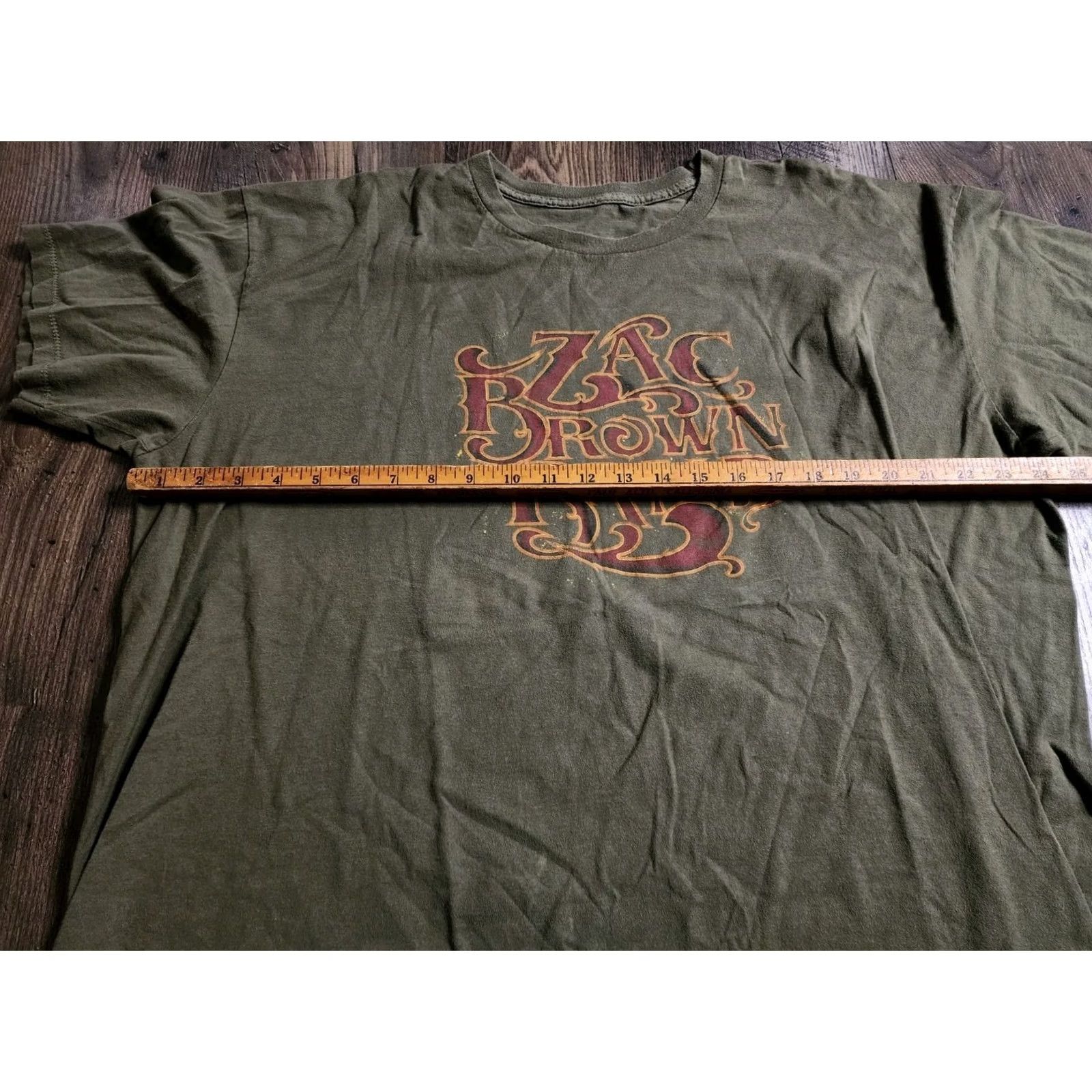 Gildan Mens XL Gildan T-Shirt Pocket Distressed Green Nike not Nike Size US XL / EU 56 / 4 - 3 Thumbnail