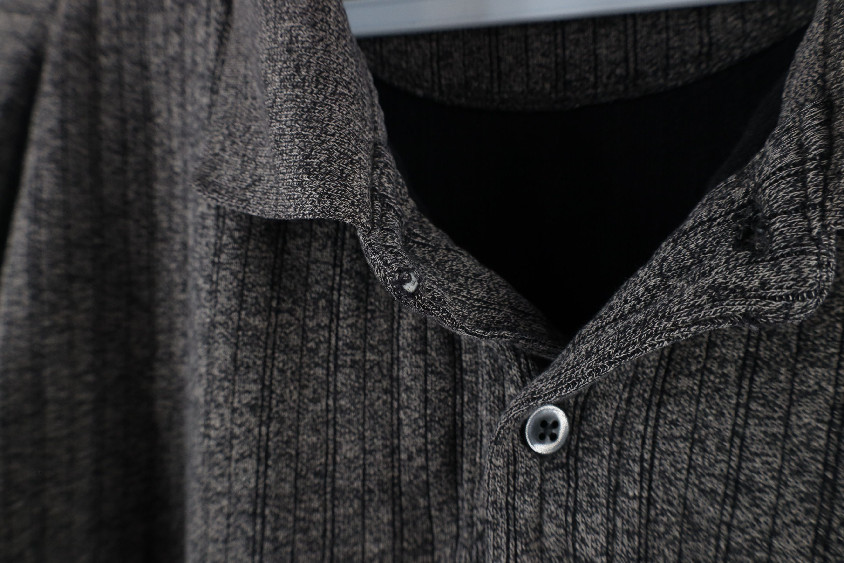 Vintage Vintage 90s Streetwear Ribbed Knit Long Sleeve Polo Shirt Size US M / EU 48-50 / 2 - 10 Thumbnail