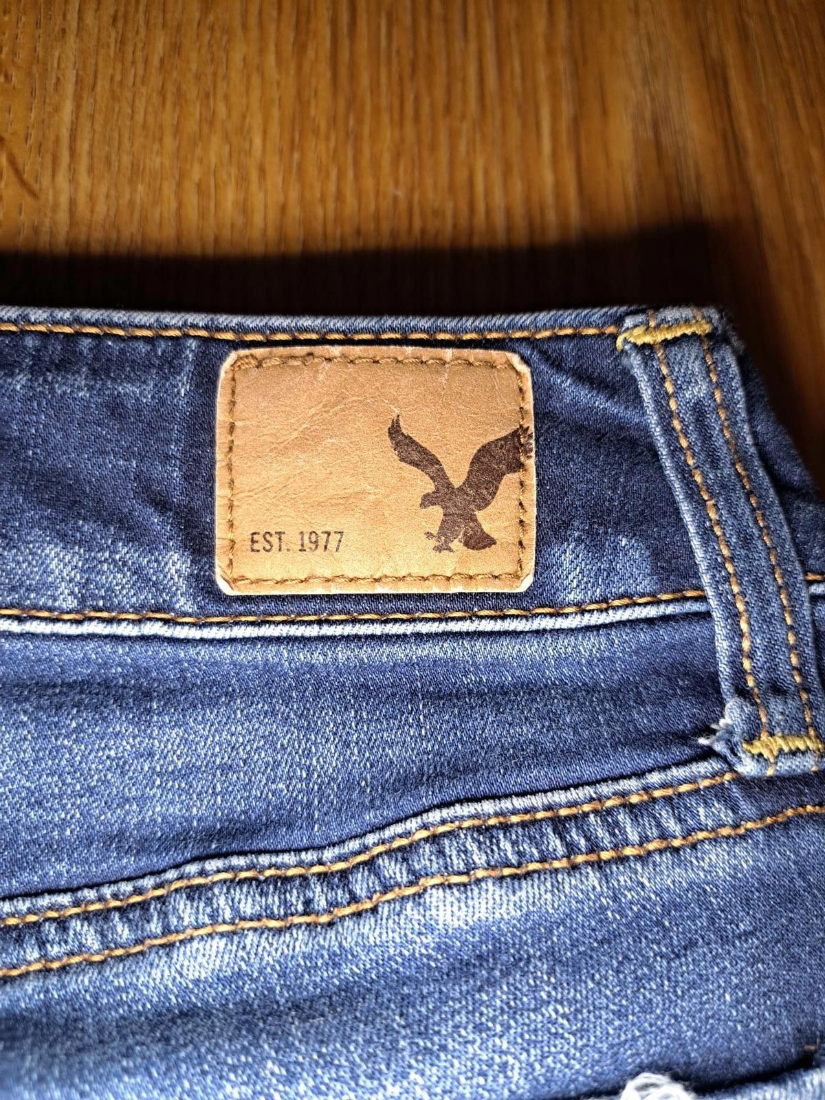 American Eagle Outfitters American Eagle Jeans Womens 26x27 Blue Cotton Distressed Size 26" / US 2 / IT 38 - 3 Thumbnail