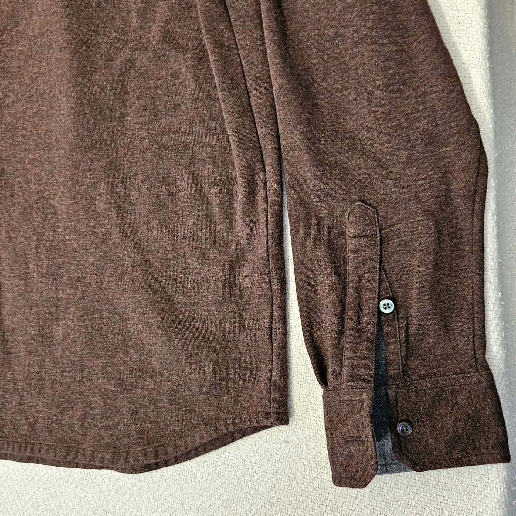 Robert Talbott Robert Talbott Sweatshirt Men's XL Brown Button Up Flip Cuff Pima Knit Zipper Collared Size US XL / EU 56 / 4 - 5 Thumbnail