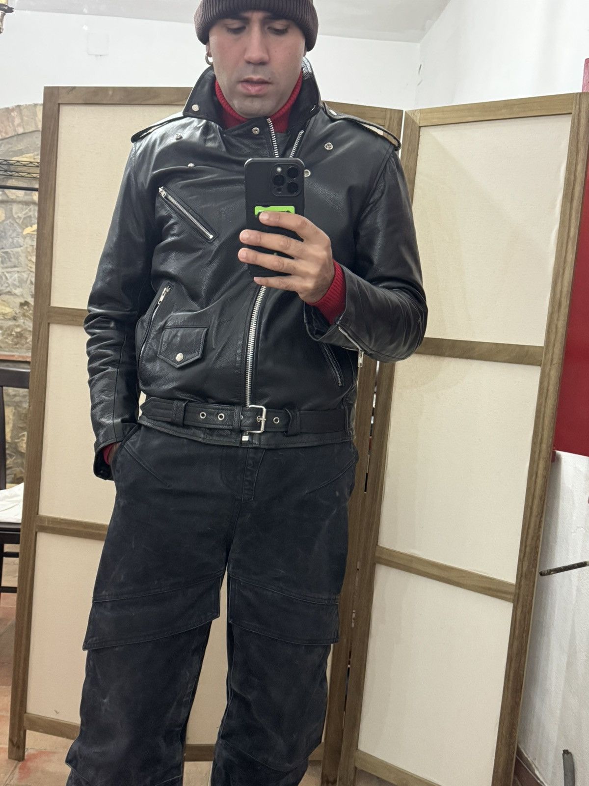 Other Black Biker leather Jacket Size US L / EU 52-54 / 3 - 5 Thumbnail
