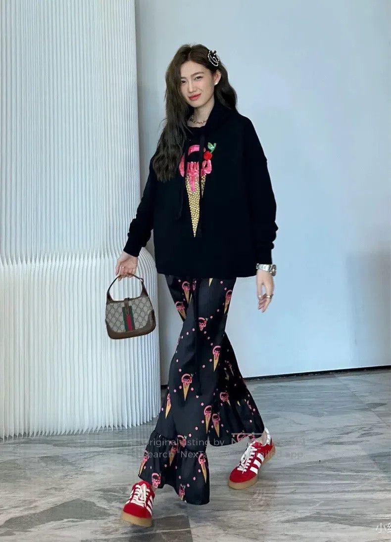 Gucci Gucci SS23 Ice Cream Crystal Hooded Sweatshirt Size XS / US 0-2 / IT 36-38 - 7 Thumbnail