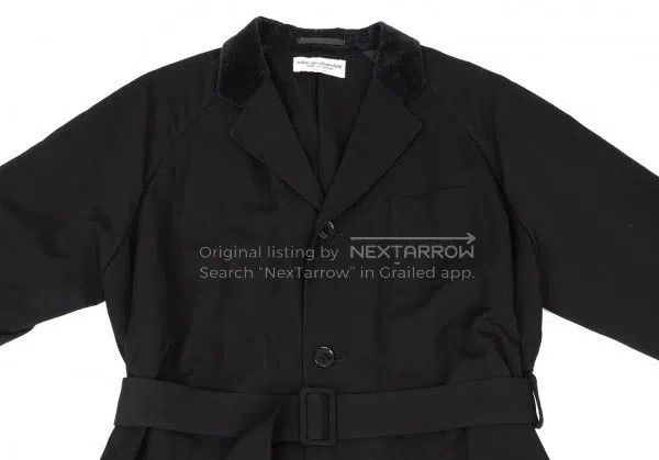 Comme des Garcons Comme Des Garcons Black velvet collar wool coat Size M / US 6-8 / IT 42-44 - 3 Thumbnail