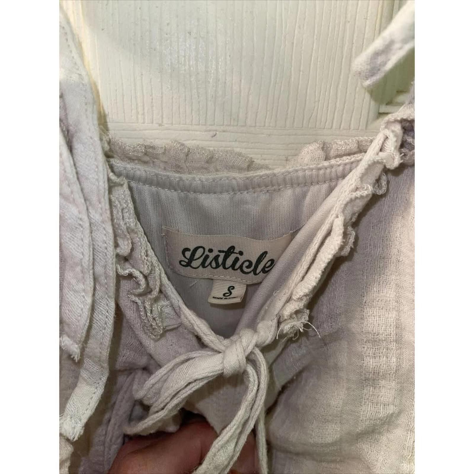 Other Listicle Isla Lightweight Cotton Tiered Dress. Off White Size S / US 4 / IT 40 - 5 Thumbnail