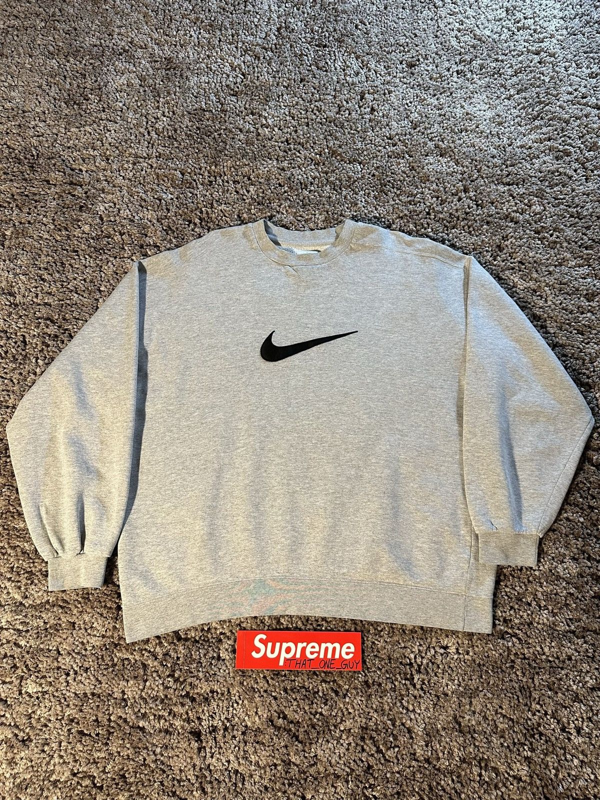 Nike VINTAGE 90’S NIKE BIG SWOOSH SWEATSHIRT Size US XXL / EU 58 / 5 - 1 Thumbnail