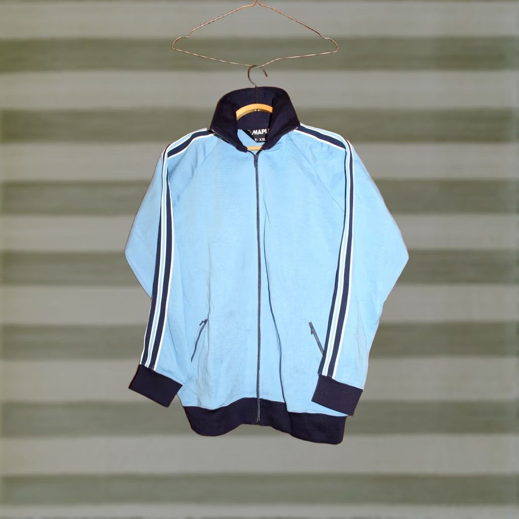 Vintage VINTAGE Maple Leaf Blue Track Jacket XXL Unisex Adults Regular Fit Zip Jacket - 1980s-1990s Blue, All Seasons, Long Sleeve, Coat, 90s, Mens Womens Size US XXL / EU 58 / 5 - 1 Thumbnail