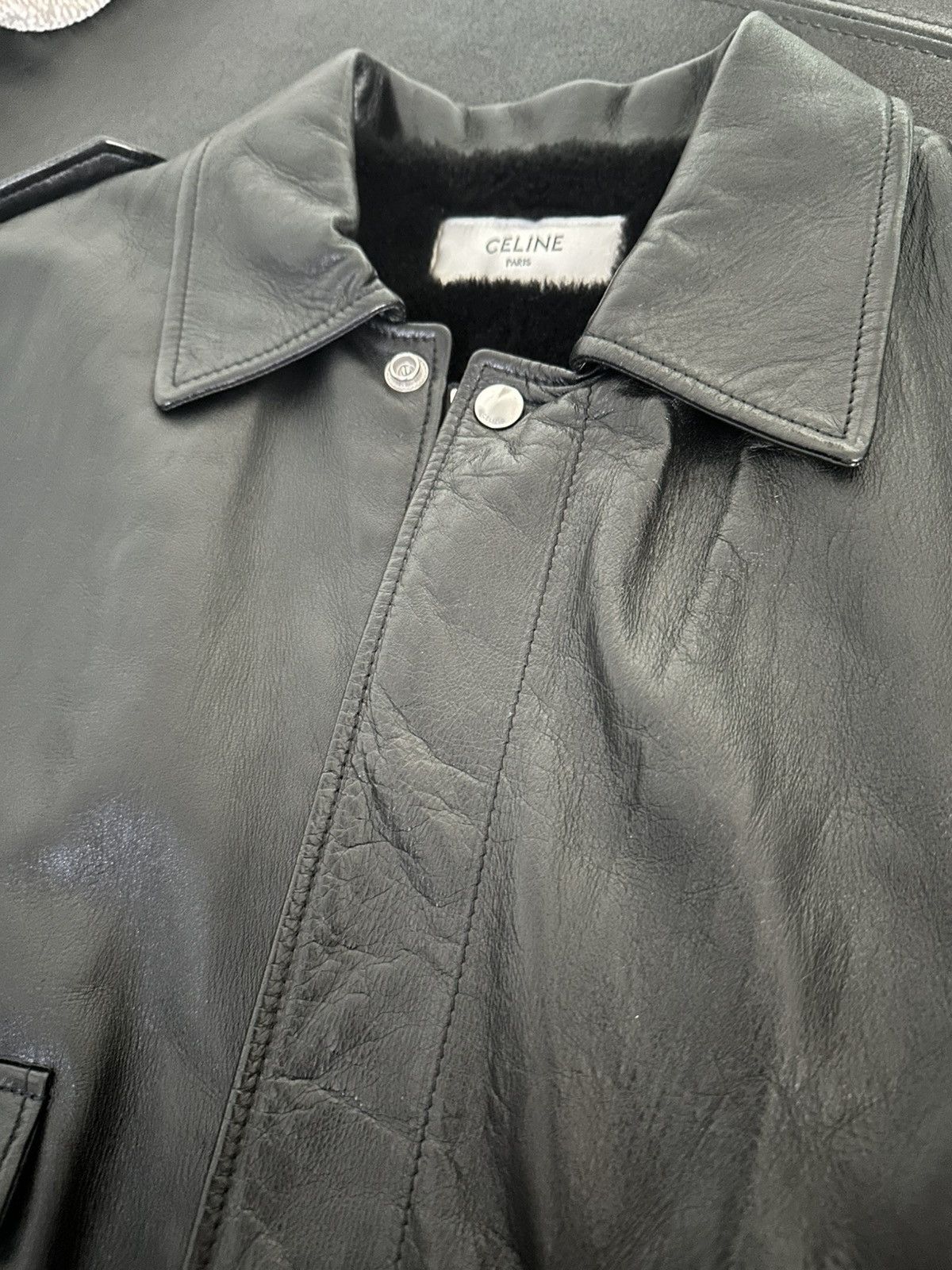 Celine Celine Aviator Jacket lambskin by Hedi Slimane Size US M / EU 48-50 / 2 - 12 Thumbnail