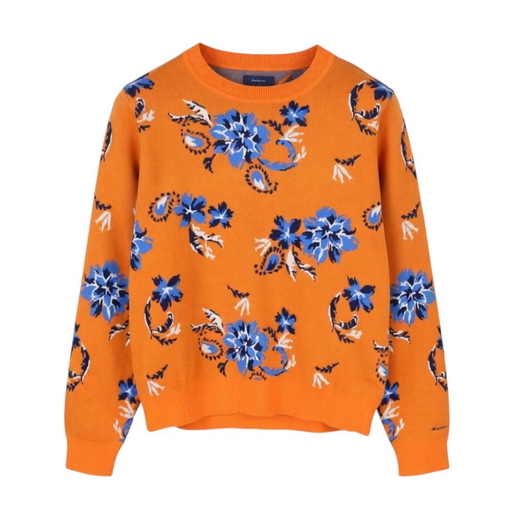 Gant MARINE PAISLEY KNIT CREW M Amberglow Print 88080 Size M / US 6-8 / IT 42-44 - 1 Thumbnail