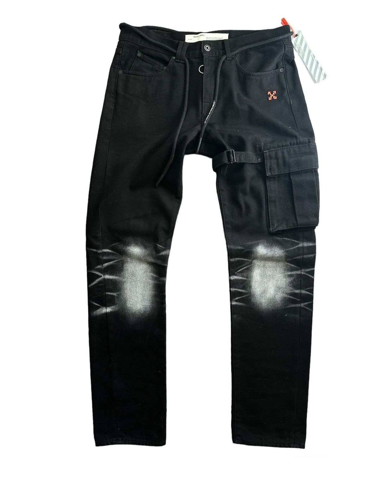 image of Off White Black Cotton Jeans & Pant, Men's (Size 34)