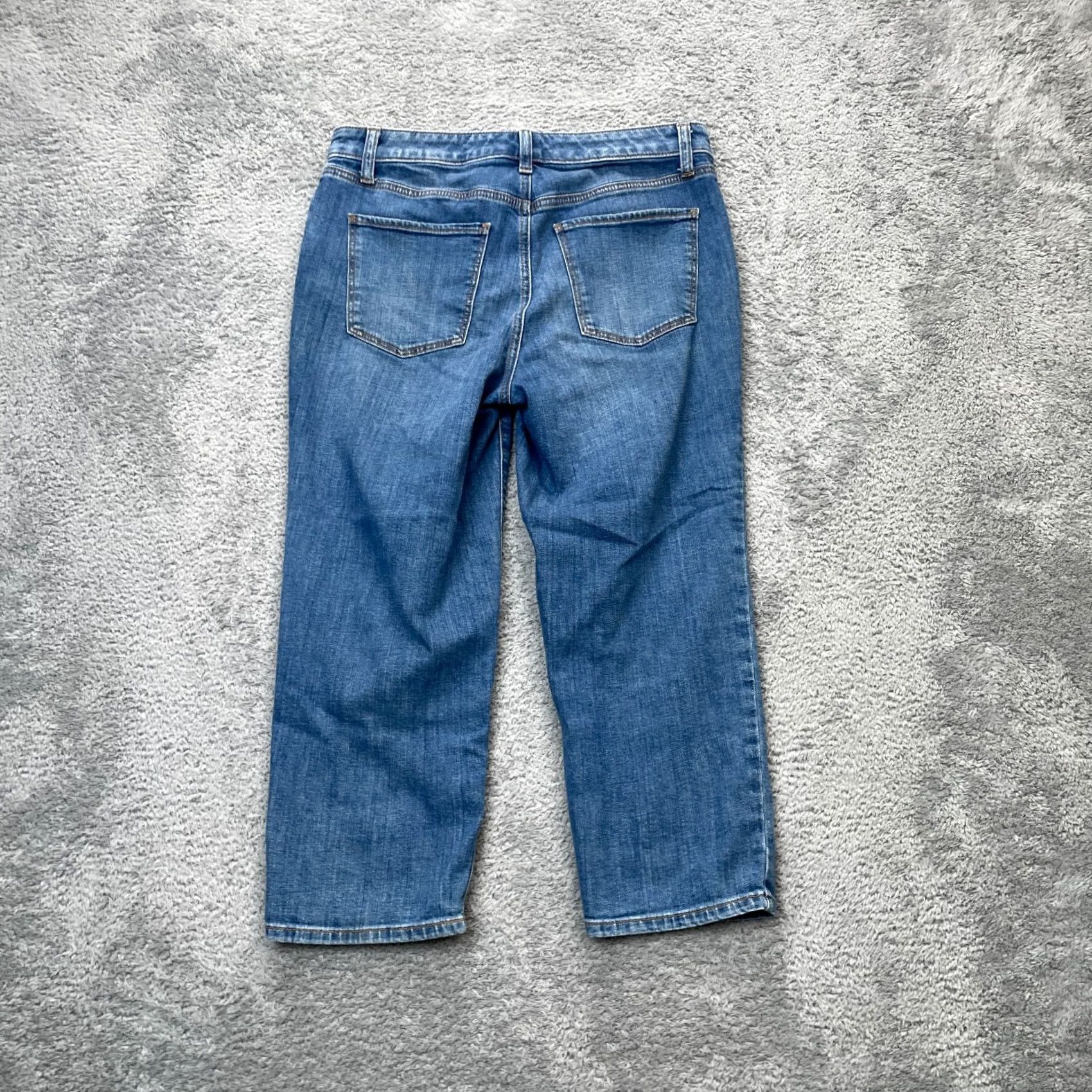Talbots Talbots Jeans Womens 6P Blue Straight Leg Cropped Denim Stretch Cotton Jeans with 5-Pocket Design Inseam 20 in Logo Button Zipper Size 30" / US 8 / IT 44 - 2 Thumbnail