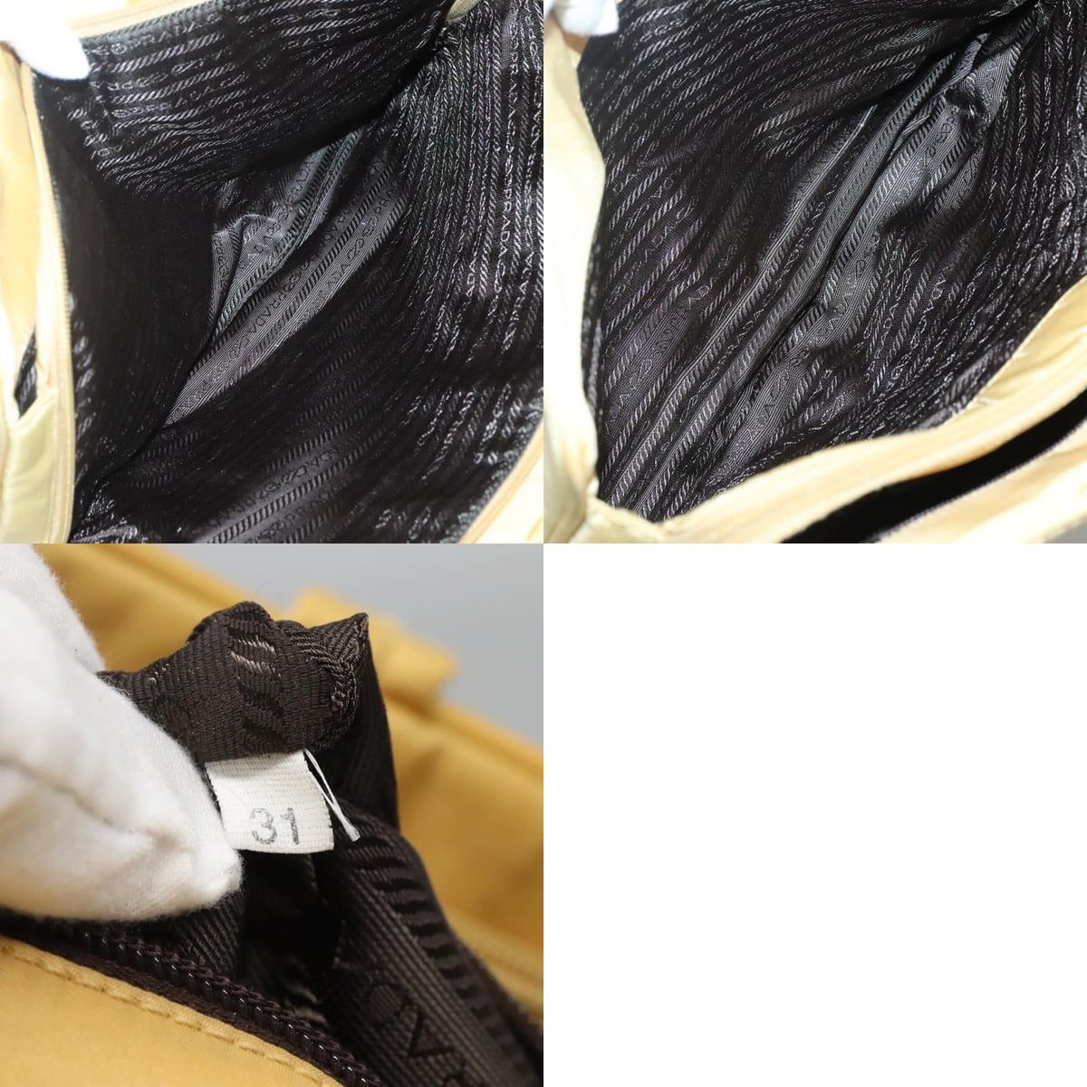 Prada PRADA Hand Bag Nylon Yellow Silver Size ONE SIZE - 13 Thumbnail