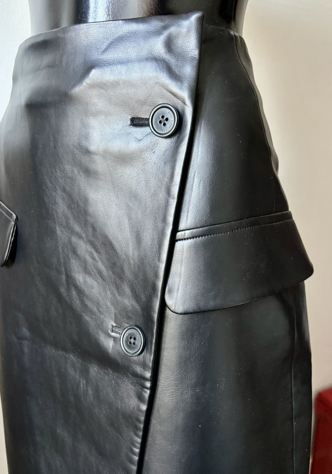 Other The Frankie Shop vegan-leather skirt size XS New Size 25" / US 0 / IT 36 - 7 Thumbnail