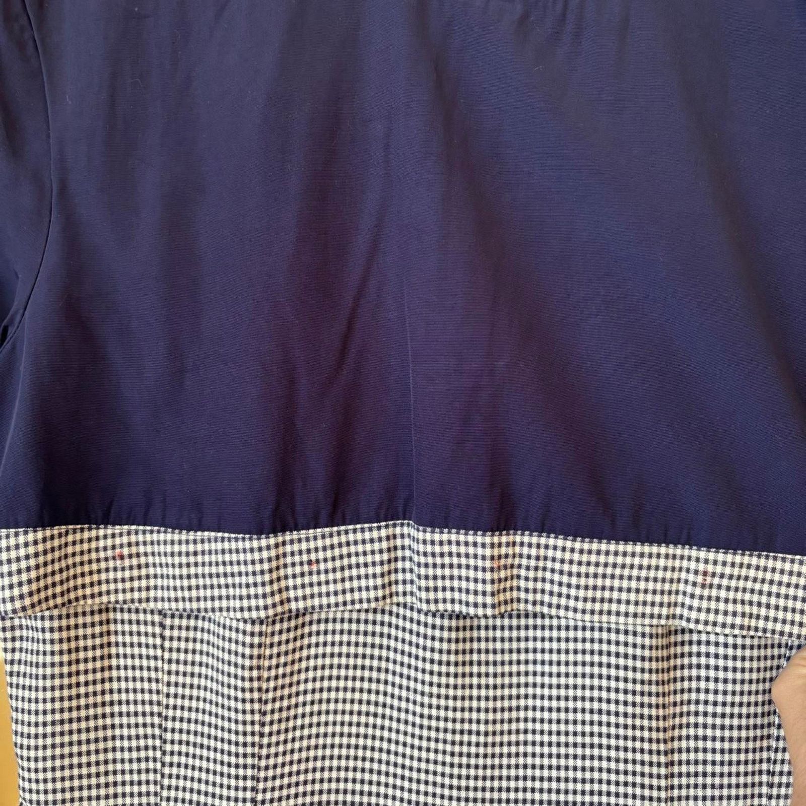 Vintage Vintage Casual Corner Navy Blue Check Plaid Dress 8 90s Size M / US 6-8 / IT 42-44 - 6 Thumbnail