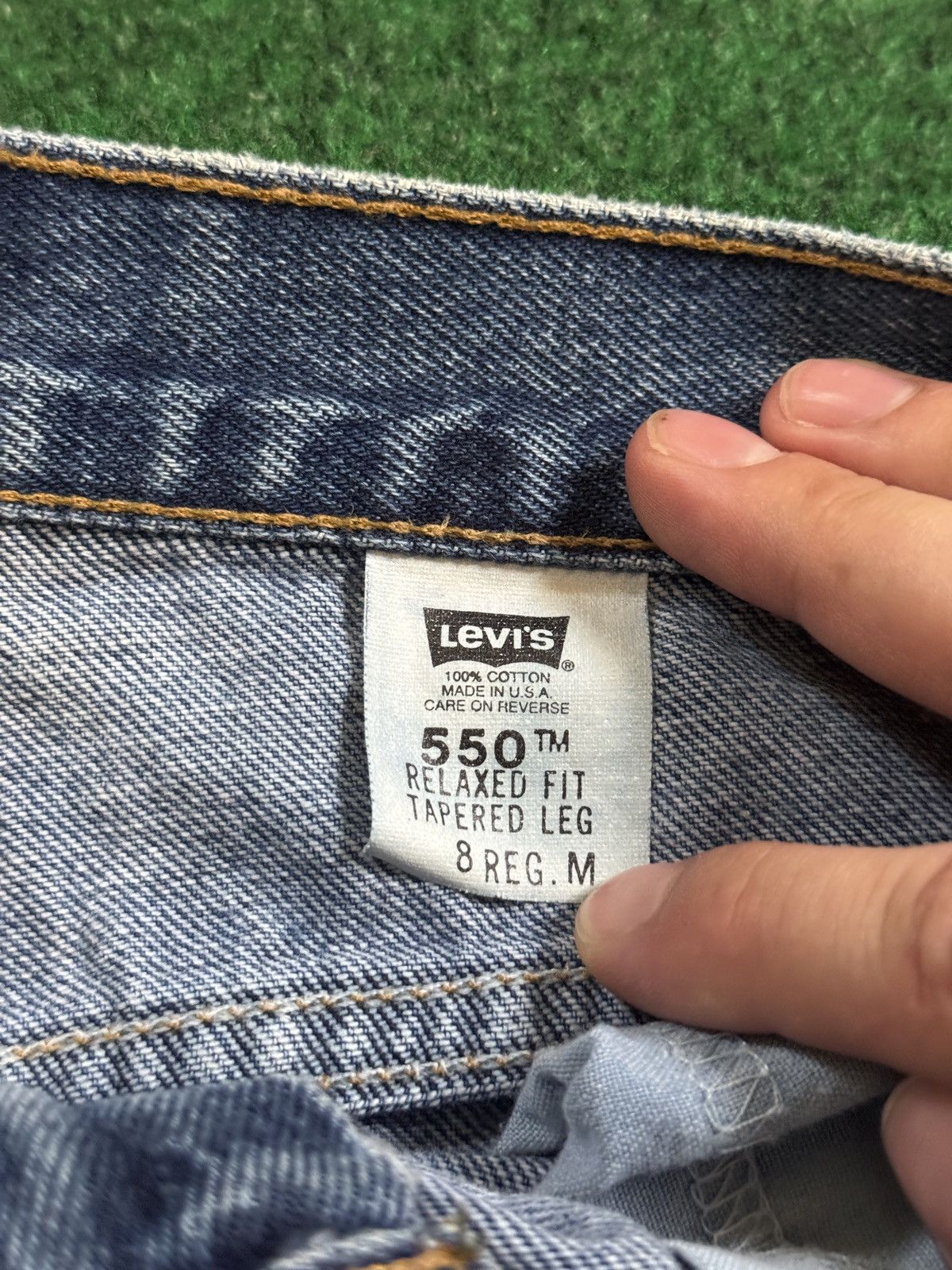 Levi's Vintage Clothing Vintage 90s Levi’s 550 Relaxed Taper 28x30 Denim Jeans Size 30" / US 8 / IT 44 - 4 Thumbnail