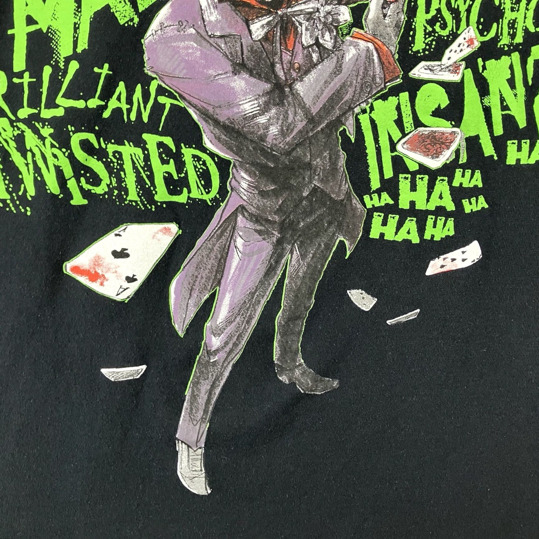 Twisted X DC Men T-Shirt Twisted Joker Batman Graphic Print Black Size M Crew Neck Short Sleeve Cotton Knit Logo Regular 2020s DC Universe Mens Size US M / EU 48-50 / 2 - 7 Thumbnail