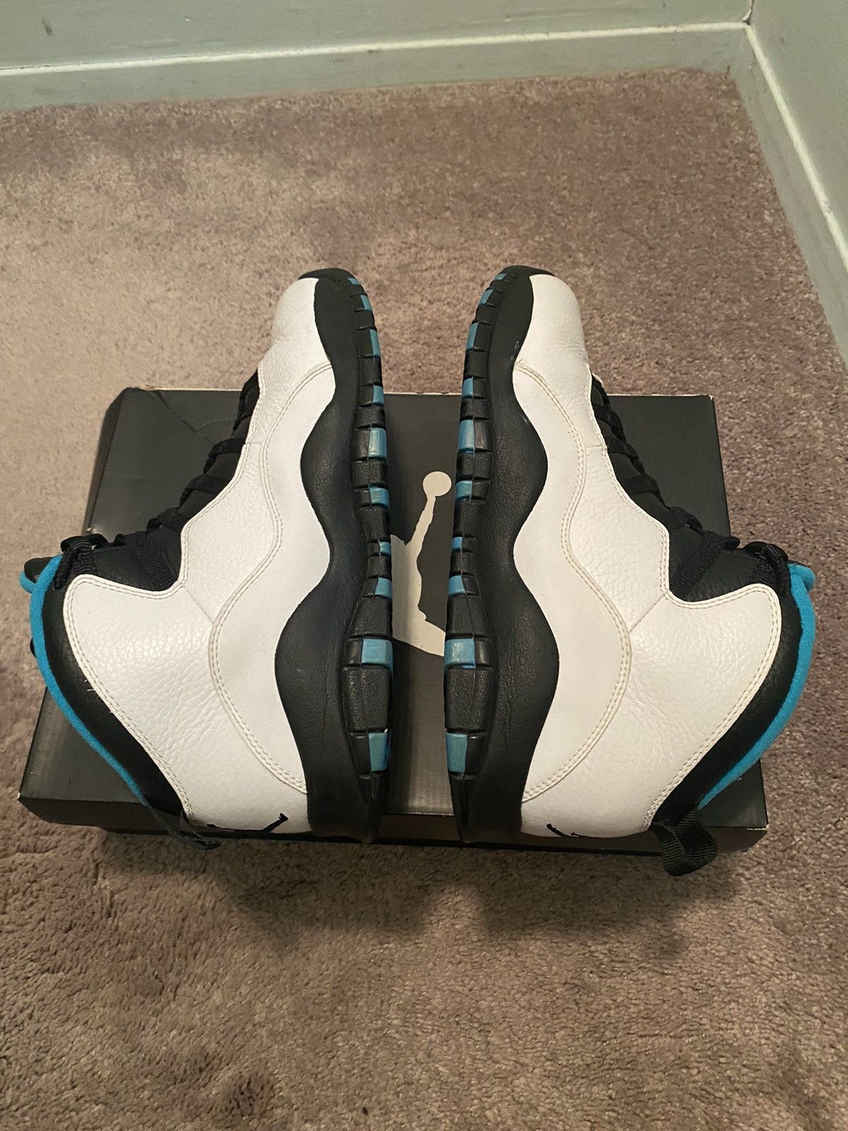 image of Powder Blue Jordan 10 Size 11 Shoes, Men's