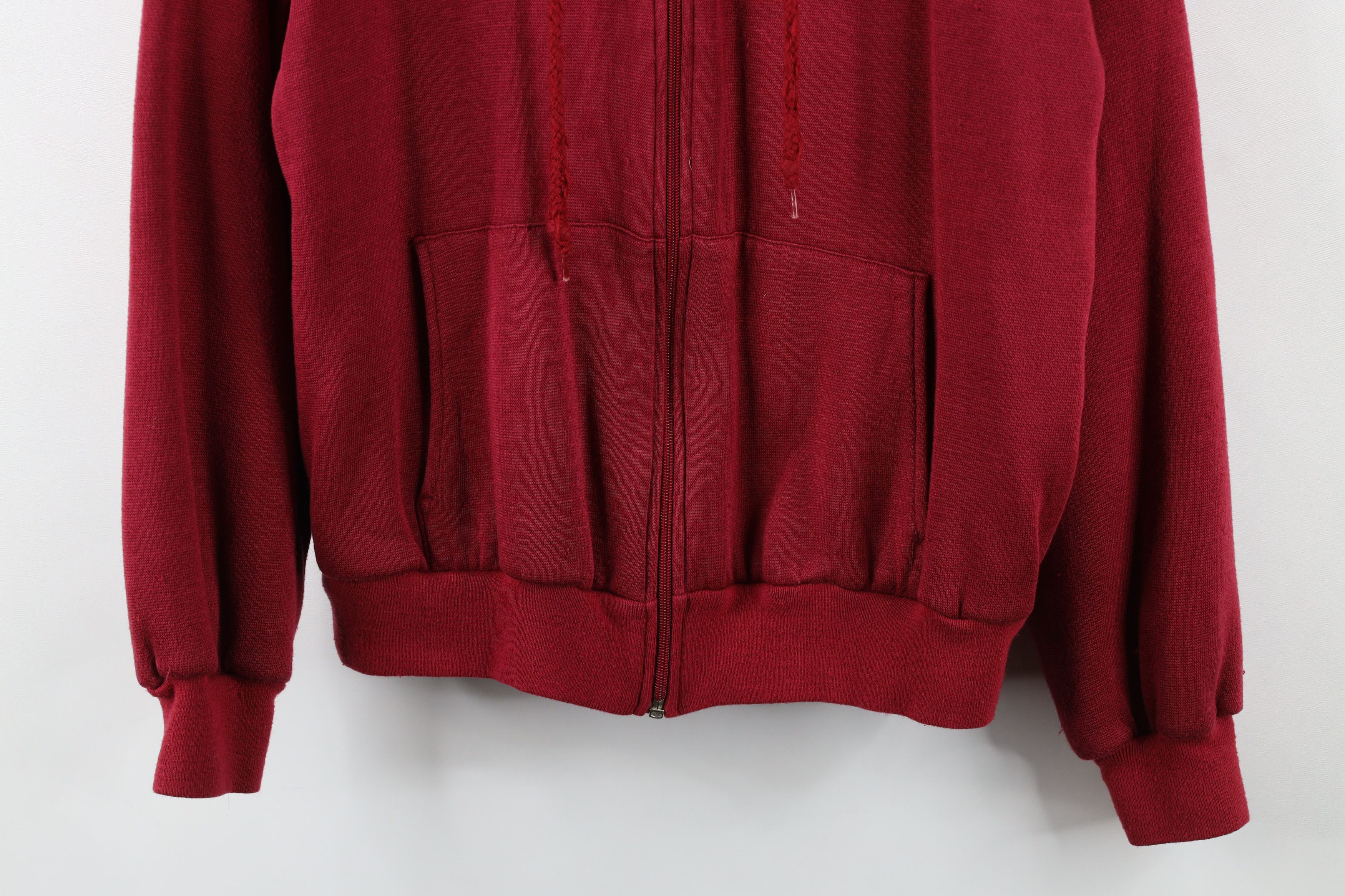 Vintage Vintage 90s Streetwear Waffle Knit Lined Full Zip Hoodie Size US M / EU 48-50 / 2 - 3 Thumbnail
