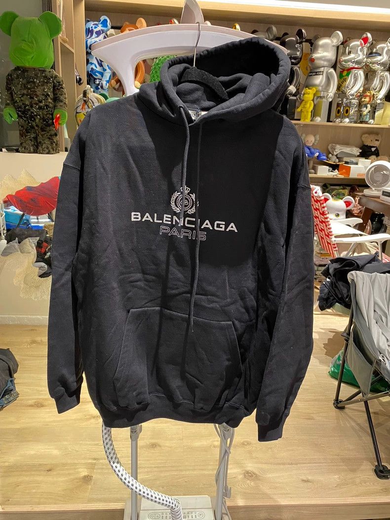 Balenciaga Balenciaga Black Wheat Pattern Hoodie Size US M / EU 48-50 / 2 - 1 Thumbnail