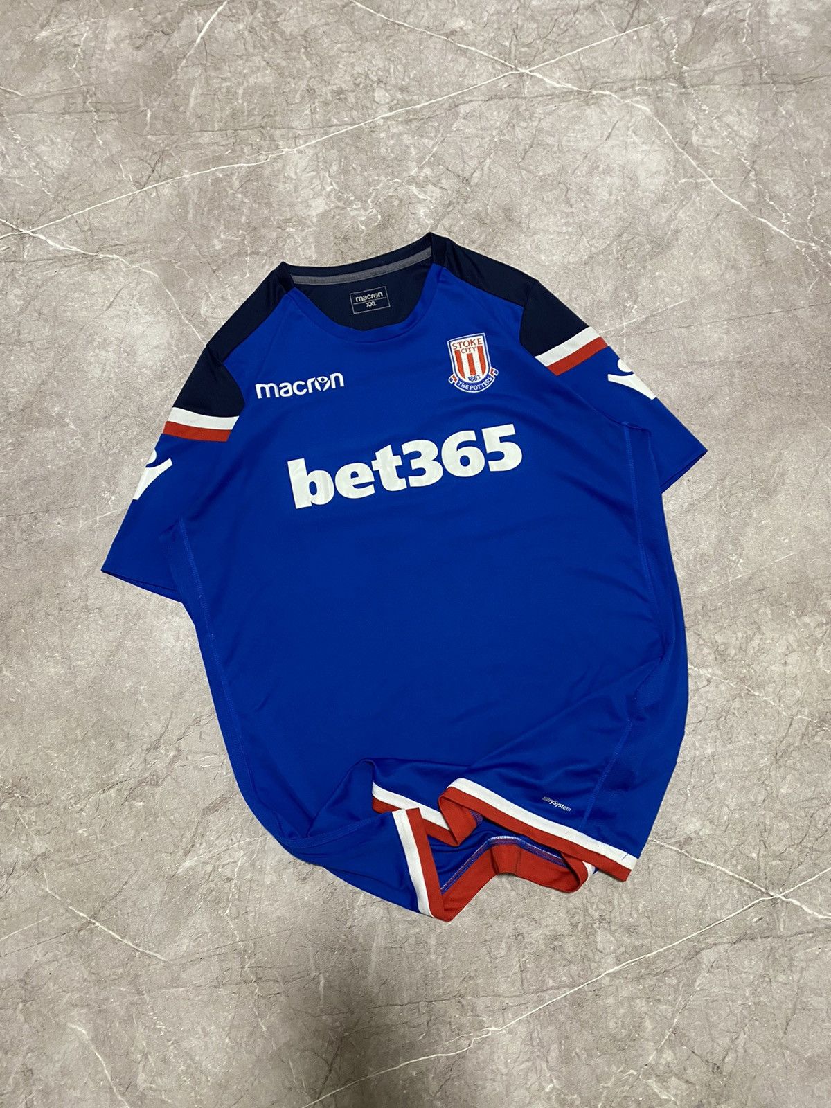Macron Macron Stoke City The Potters Home Soccer Football Jersey Size US XL / EU 56 / 4 - 1 Thumbnail