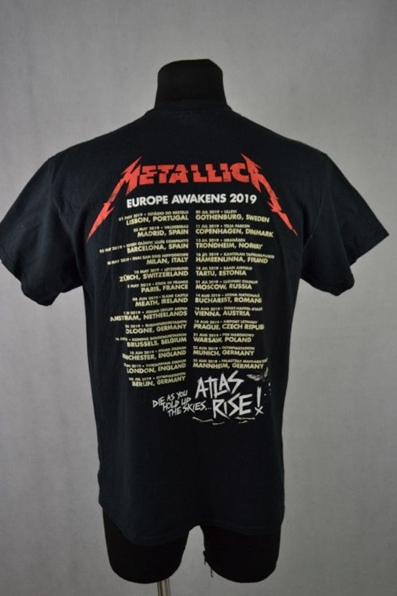 Band Tees × Metallica × Vintage Metallica Europe Awakens 2019 Heavy Metal Rock T-shirt Size US M / EU 48-50 / 2 - 2 Thumbnail
